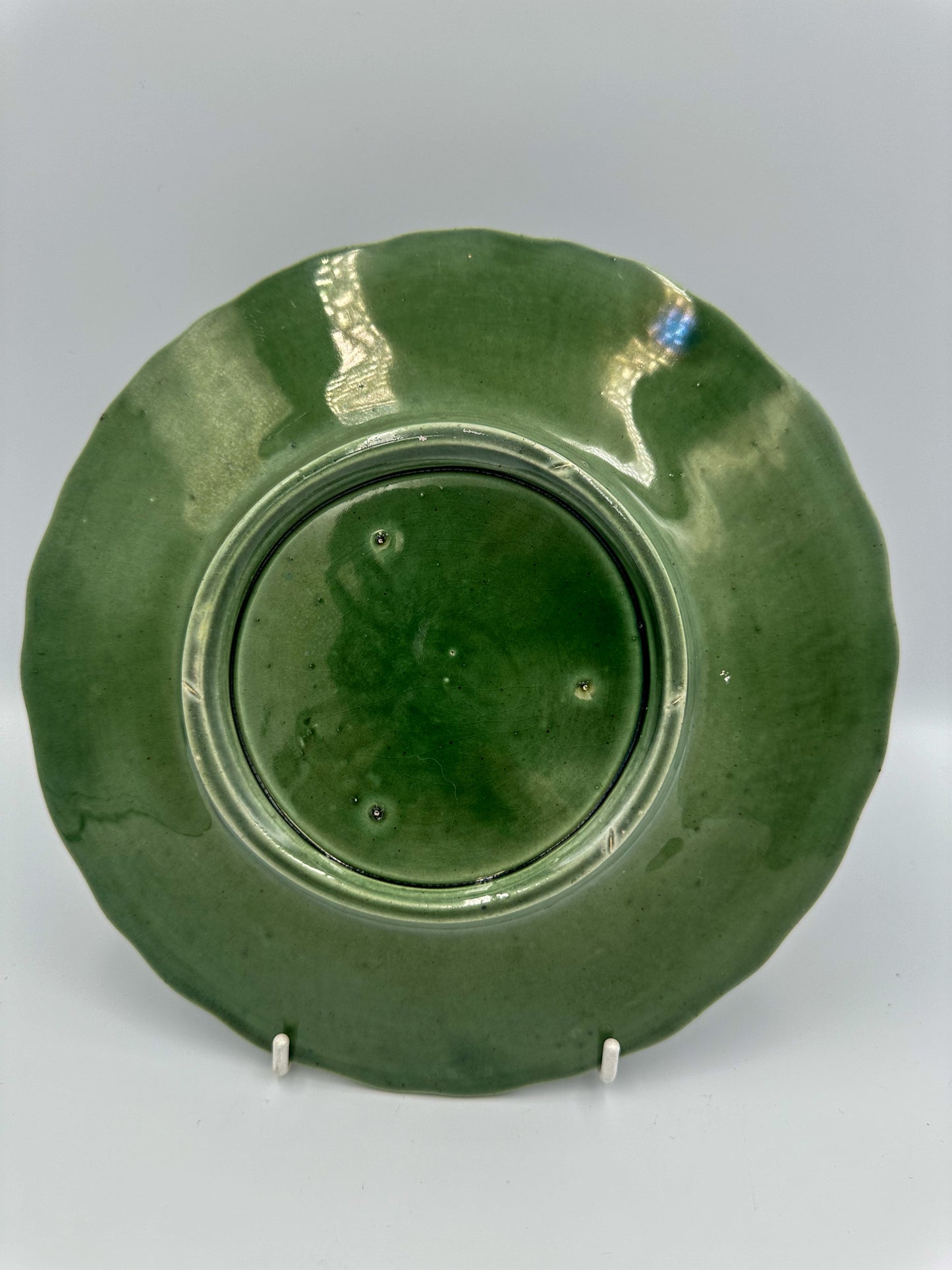 Geranium Leaves Majolica Plate