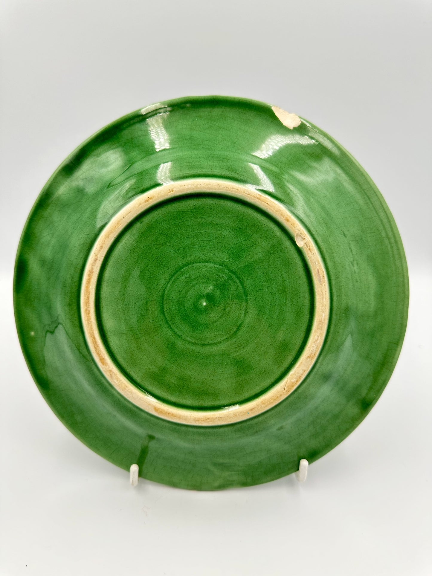 Set of 2 Bordhalo Pinheiro Majolicaware Green Plates