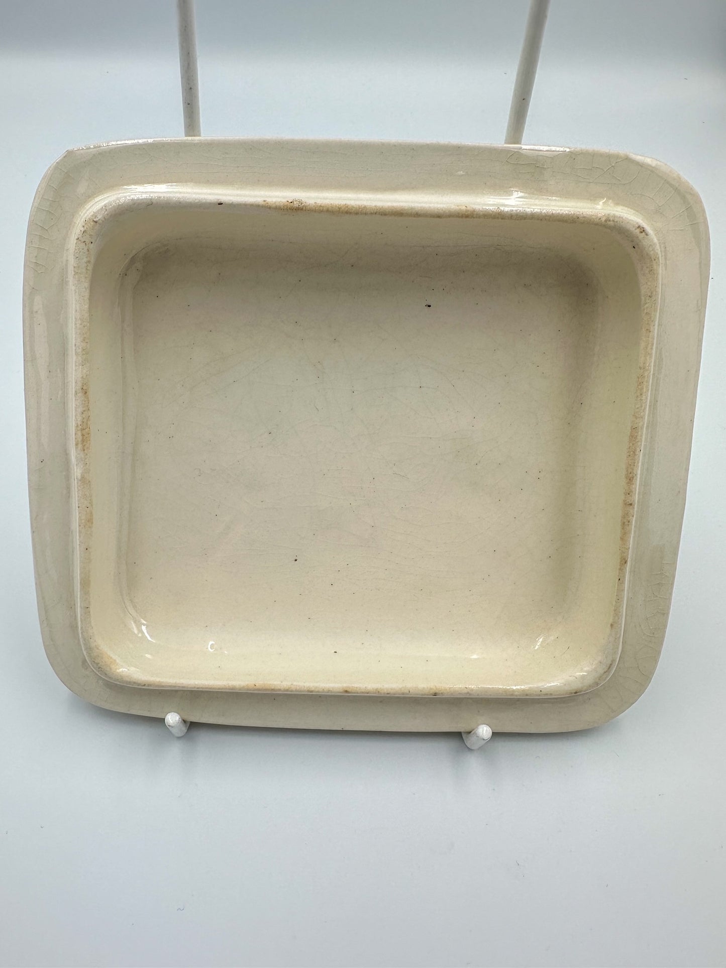 Victorian Cream & Gold Sardine Dish