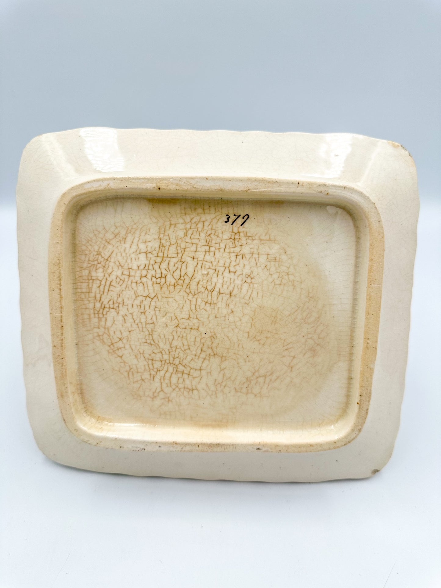 Victorian Cream & Gold Sardine Dish