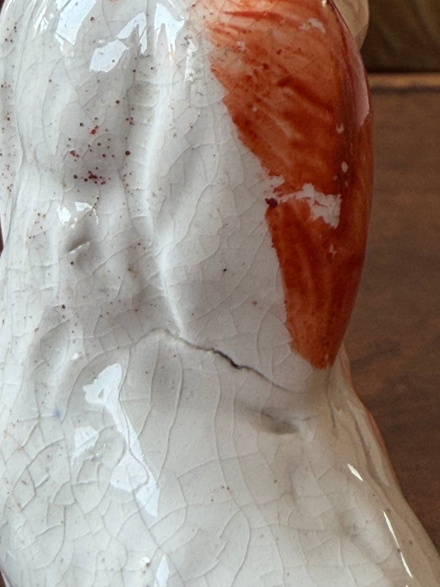 Dainty Miniature Hand-painted Staffordshire Spaniel