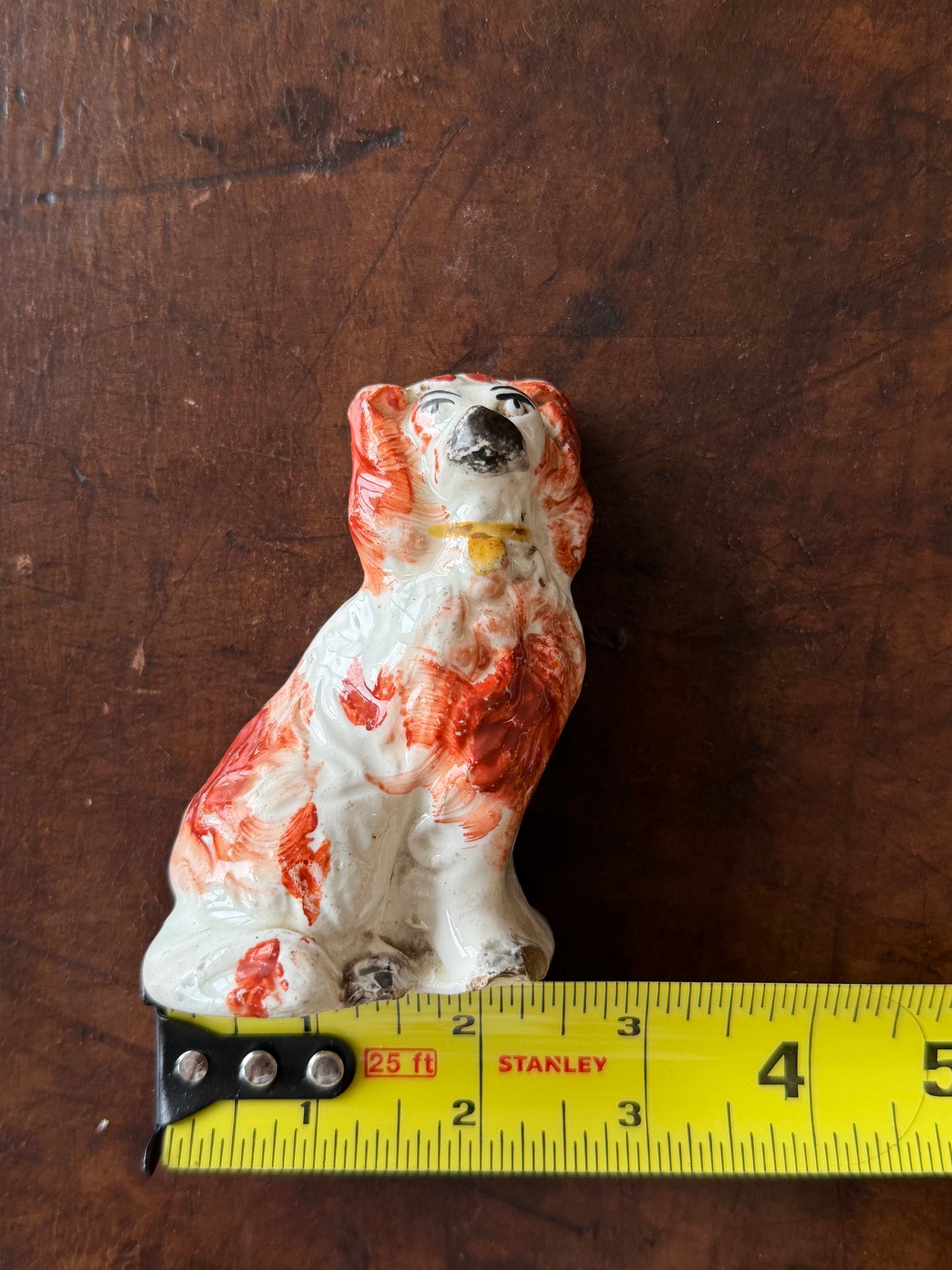 Detailed Miniature Staffordshire Spaniel Figurine