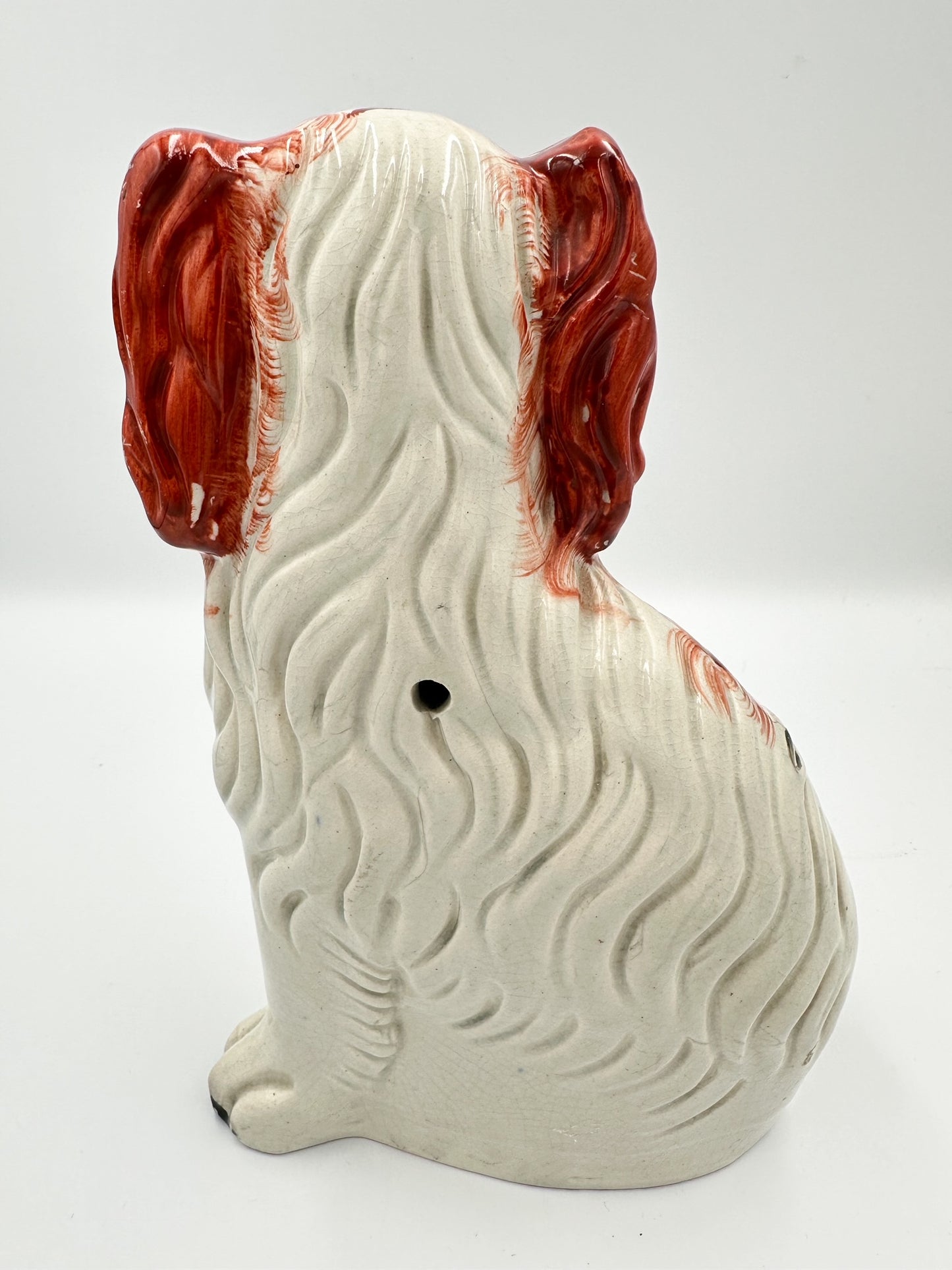 Single Dark Red Staffordshire Dog C. 1860