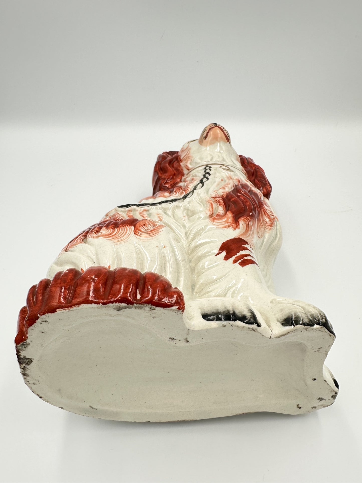 Single Dark Red Staffordshire Dog C. 1860