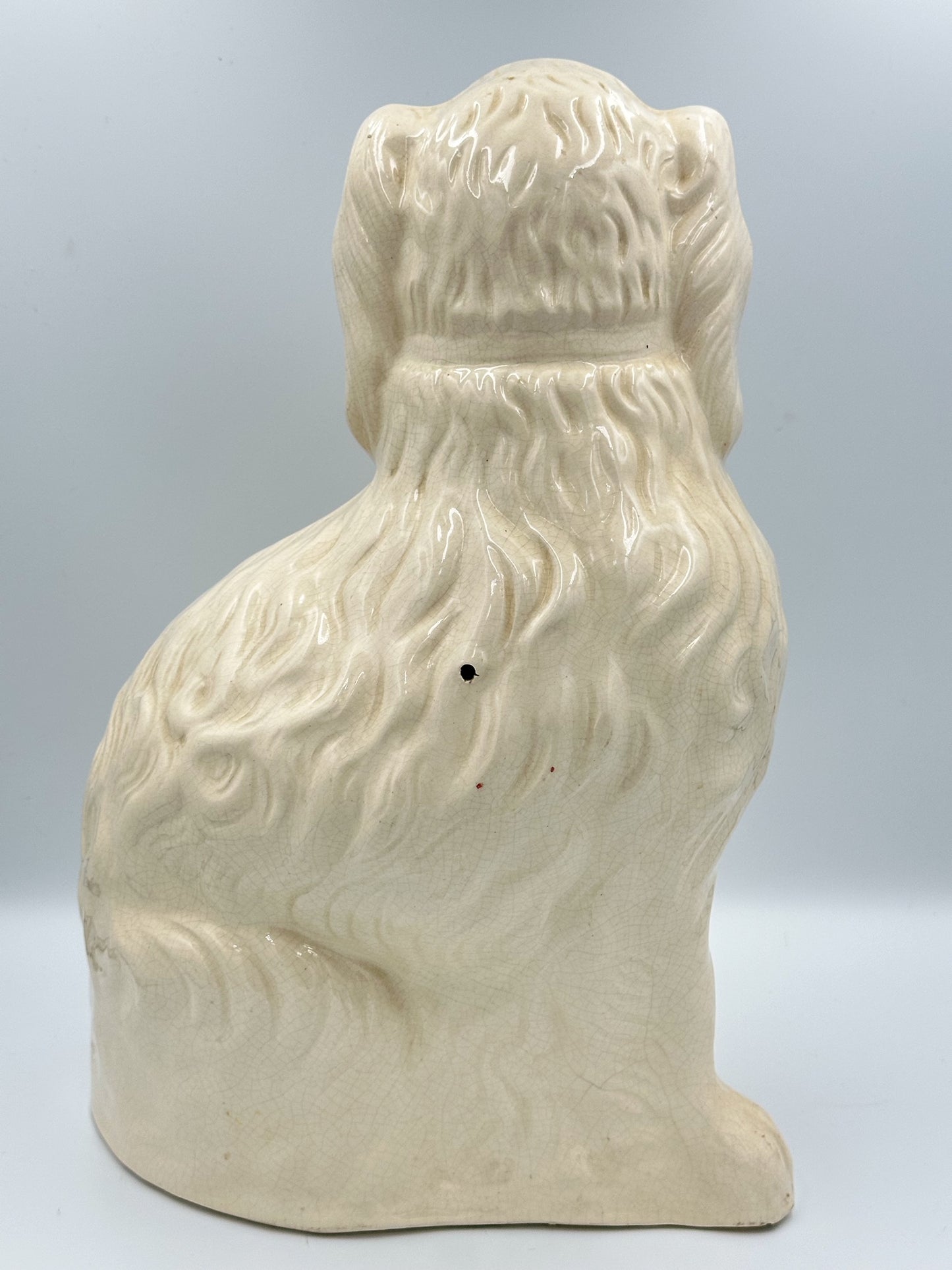 Single Extra Large White Staffordshire Dog