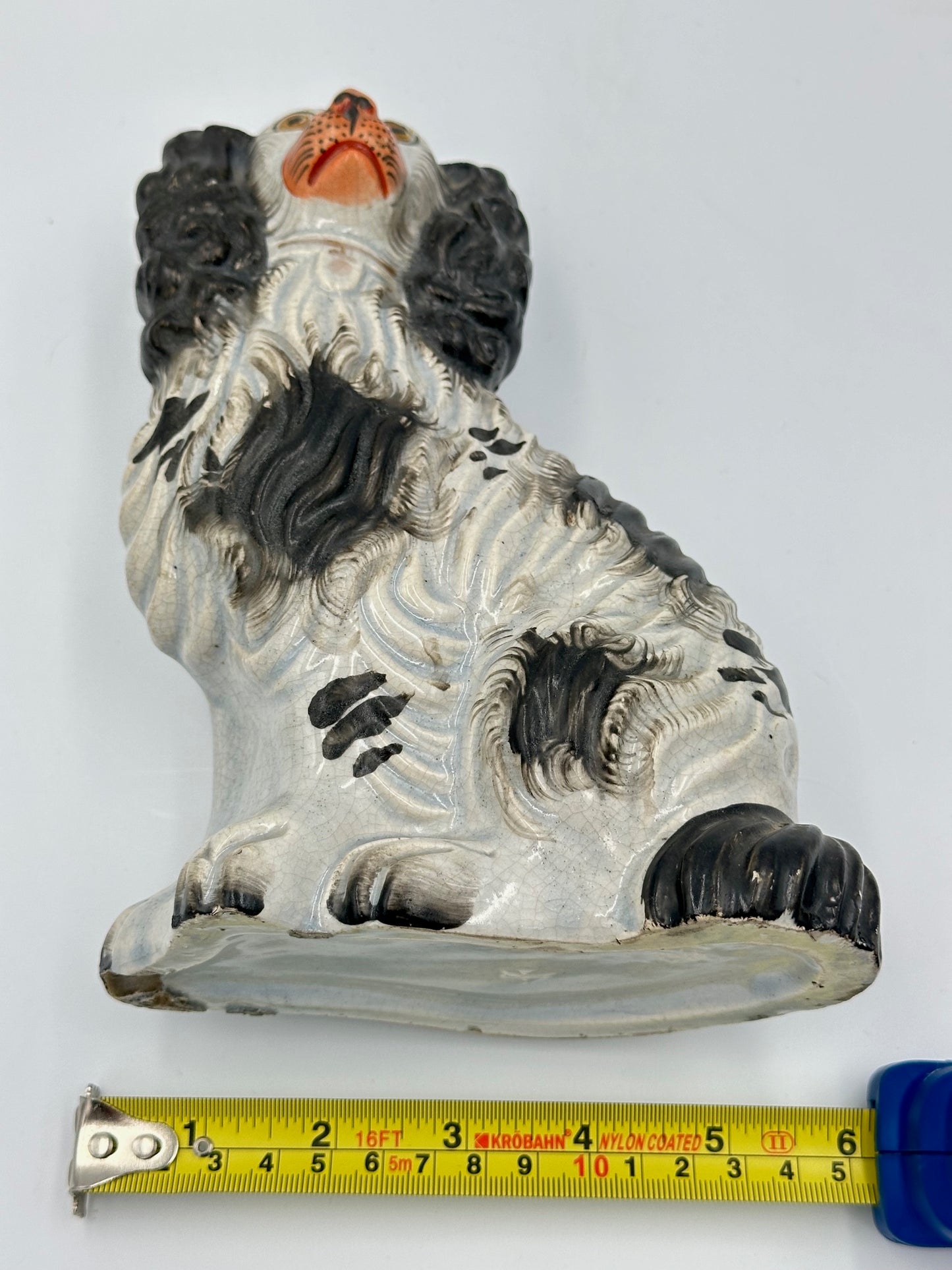 Single Black & White Staffordshire Spaniel C. 1860s