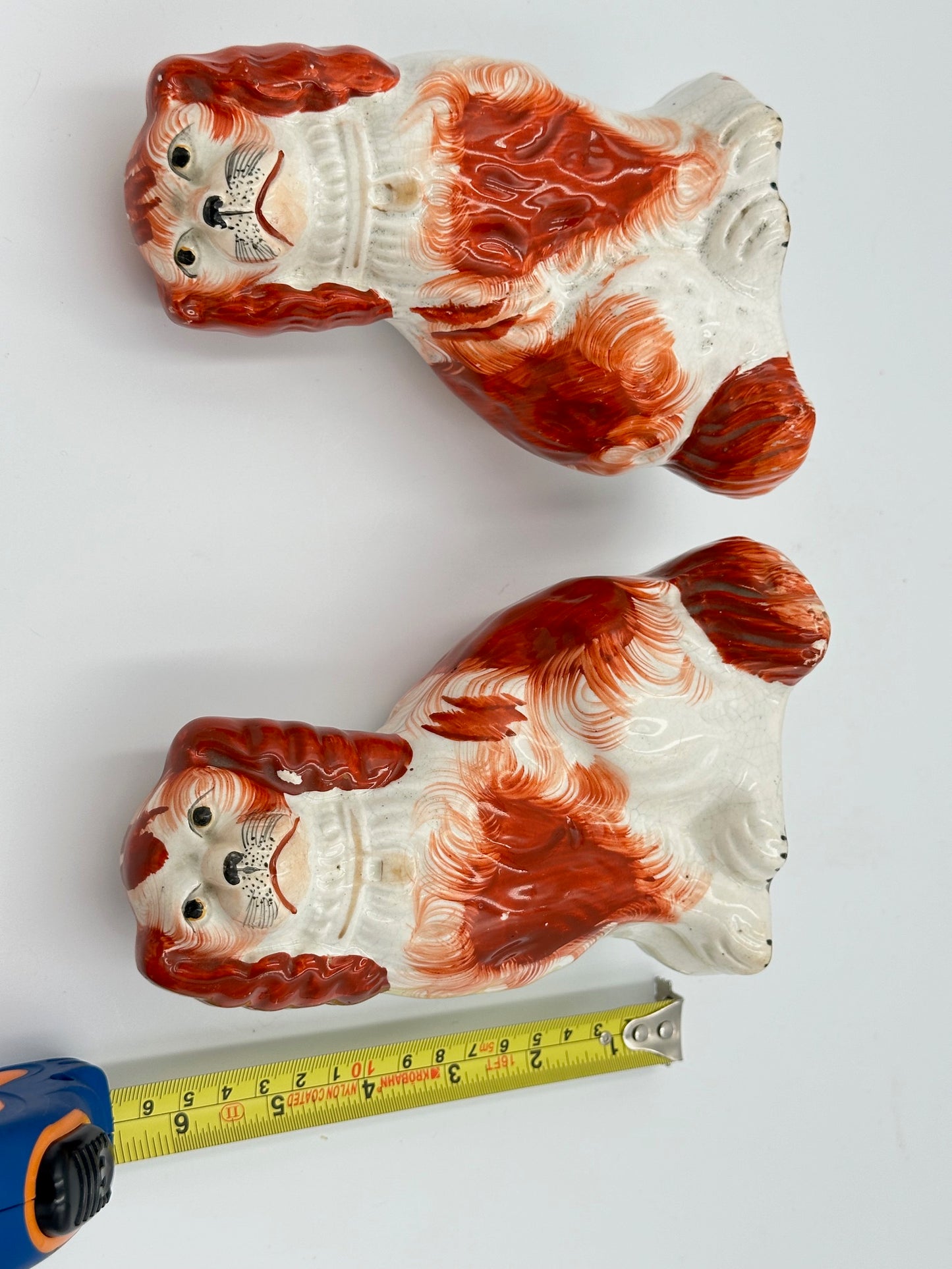 Small Pair of Red Staffordshire Dogs C. 1860s