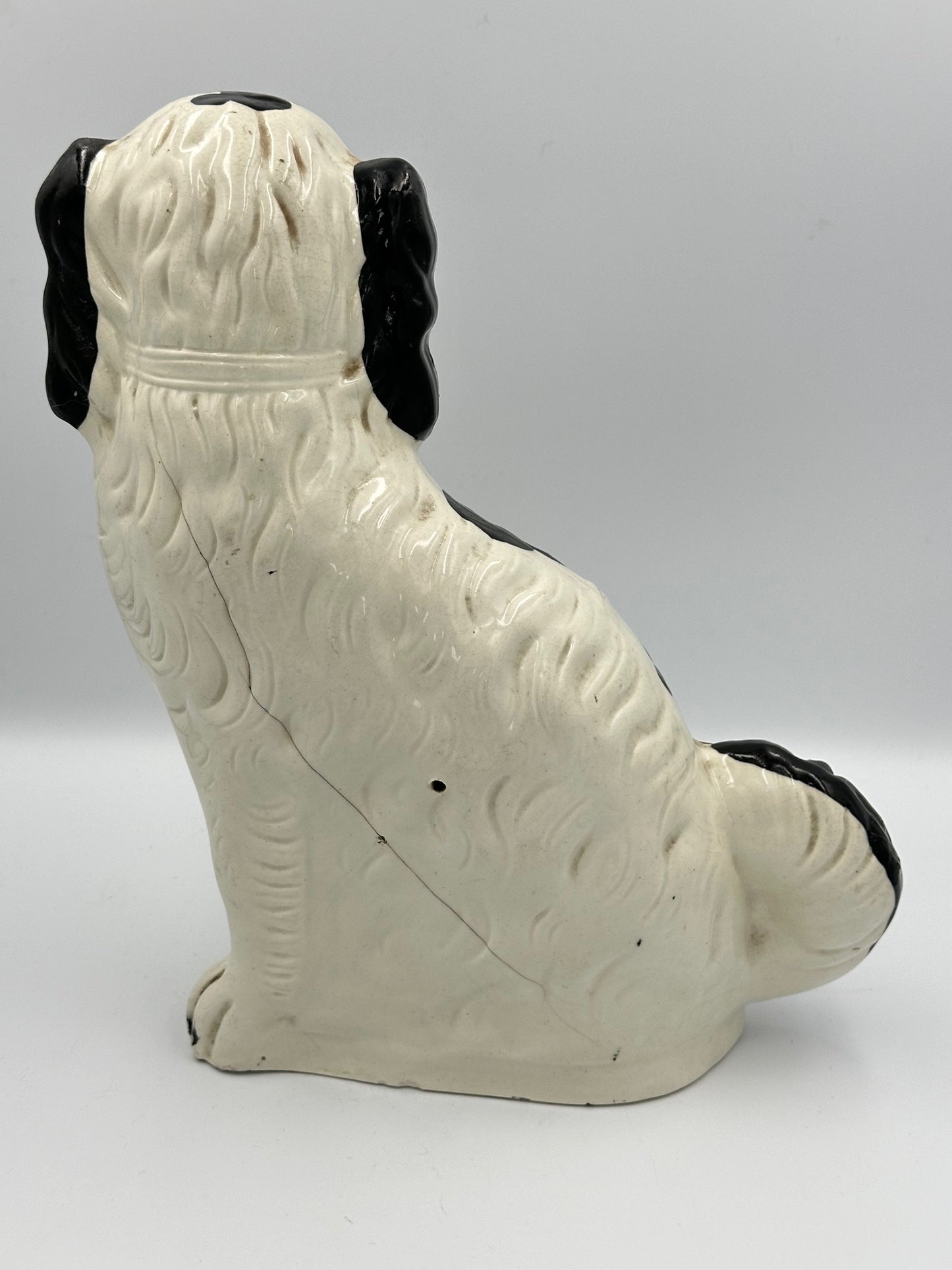 Large Black & White Staffordshire Dogs