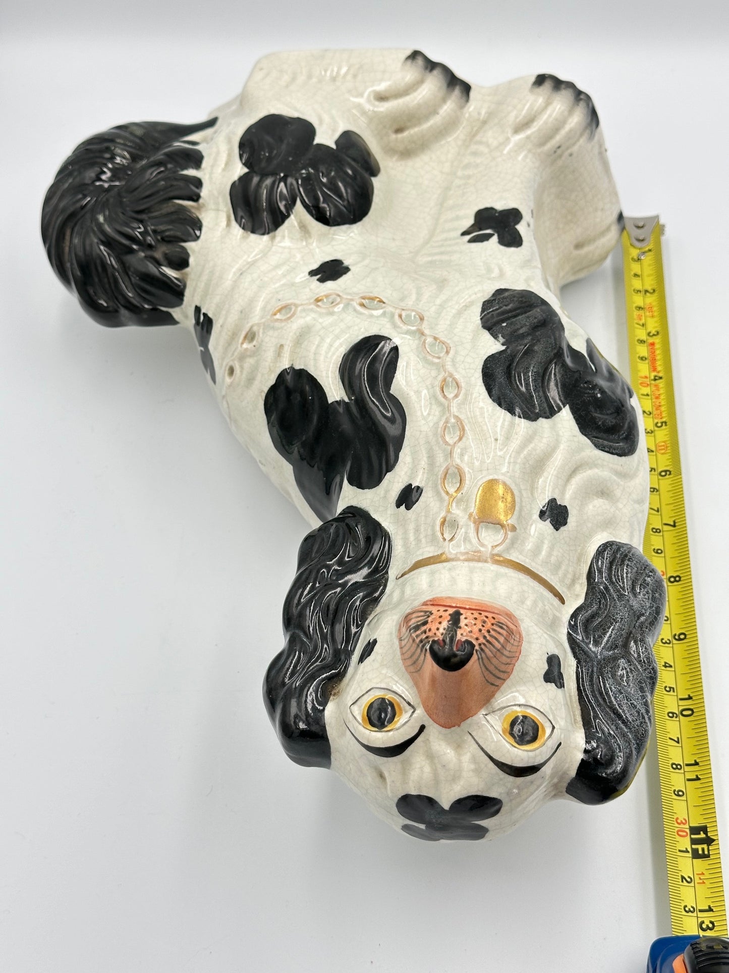 Large Black & White Staffordshire Dogs