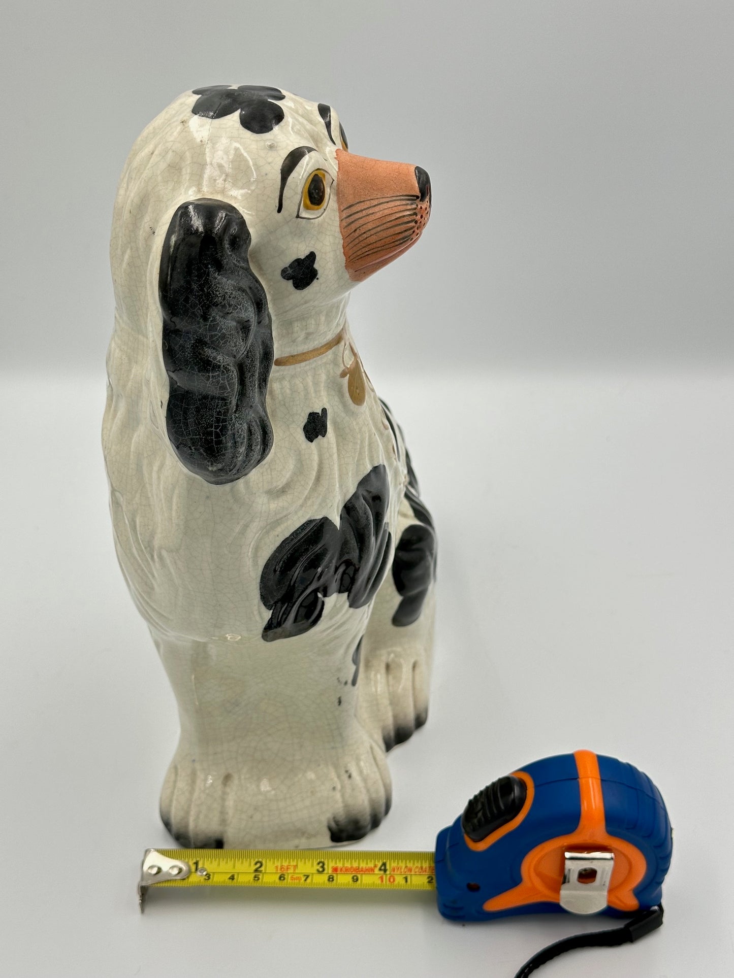 Large Black & White Staffordshire Dogs