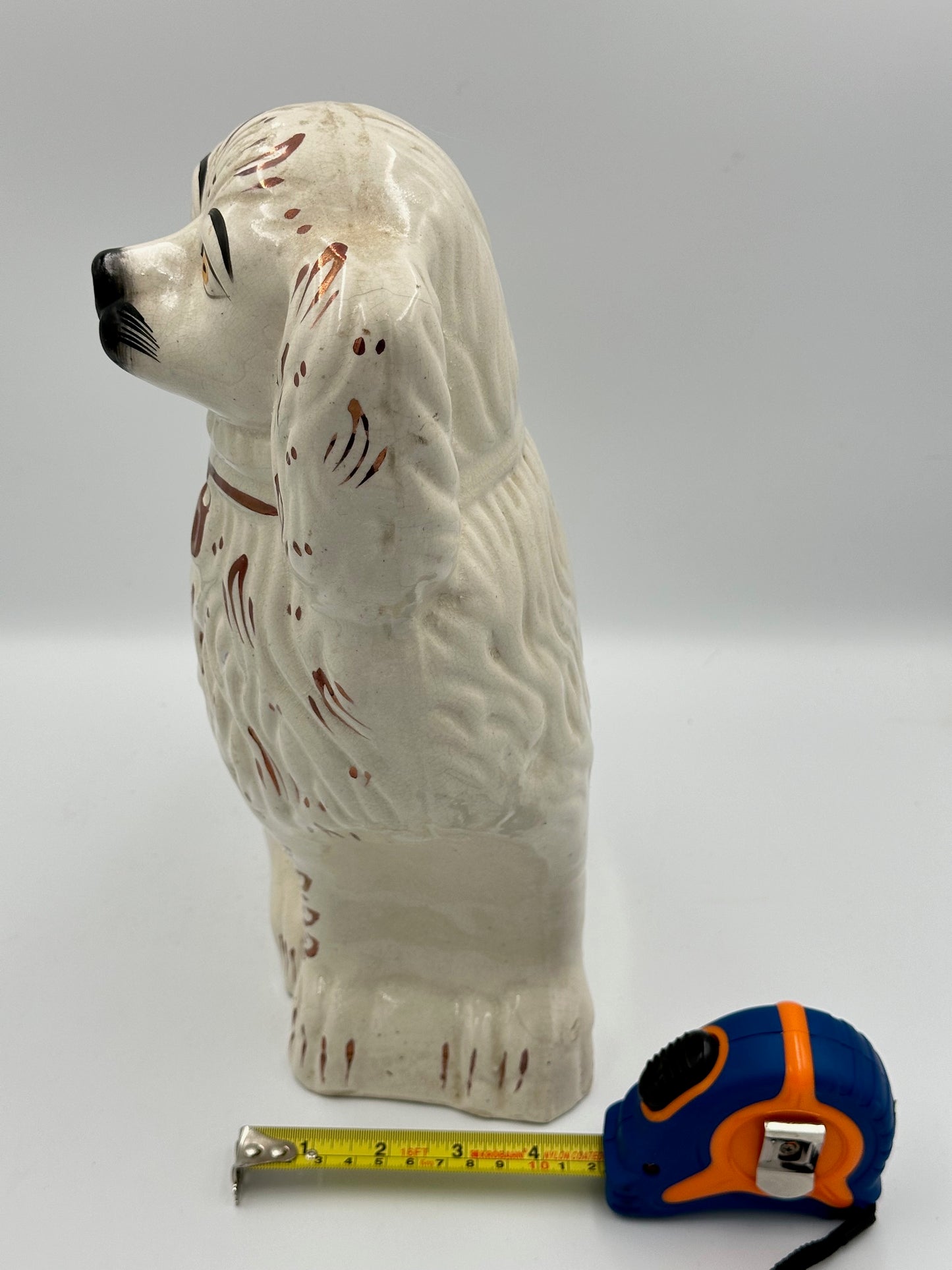 Large Pink Lustre Staffordshire Spaniels C. 1890