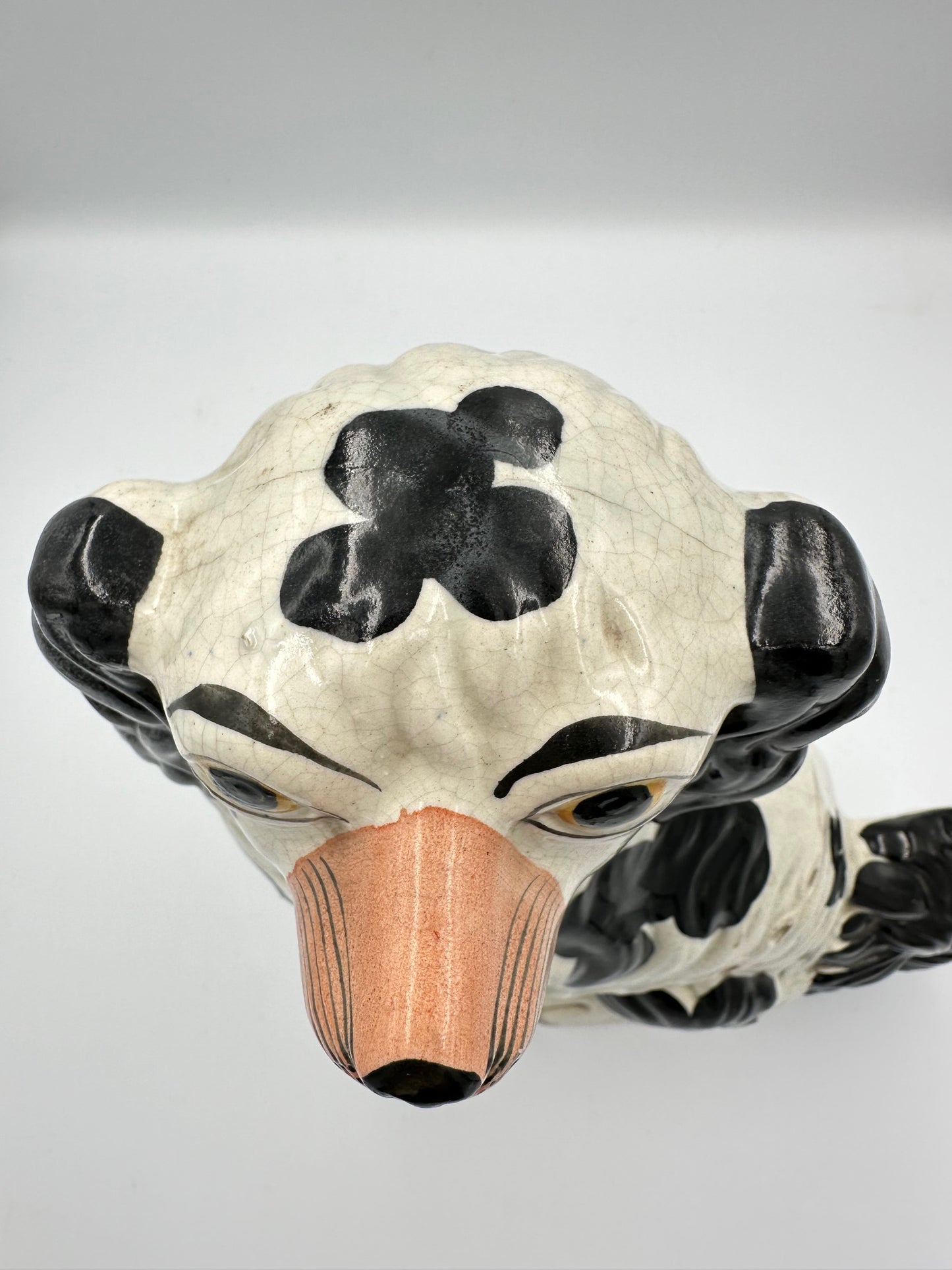 Large Black & White Staffordshire Dogs