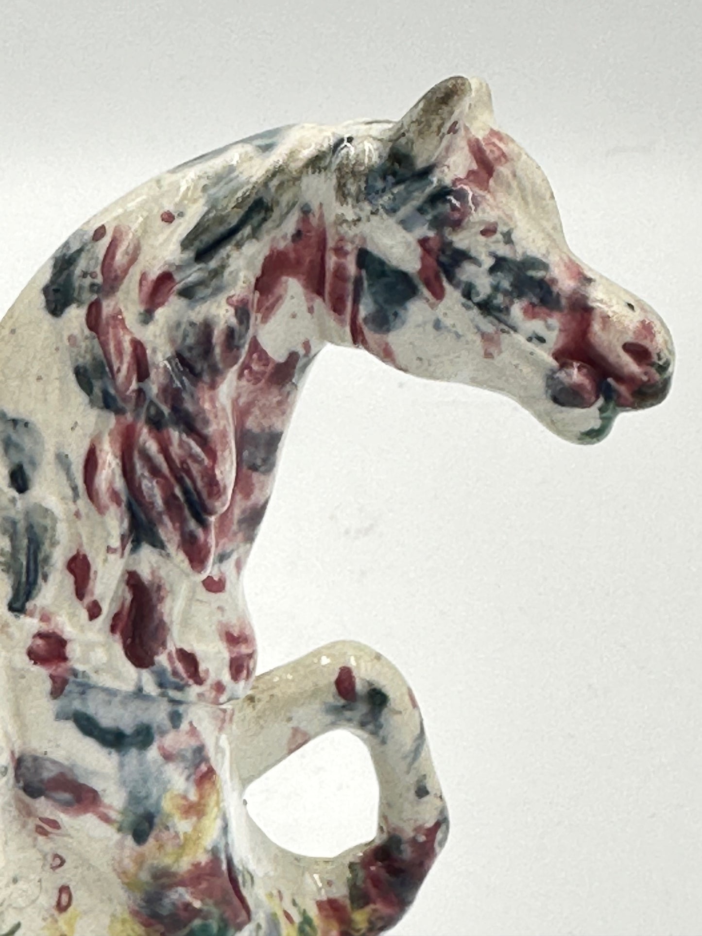 Spongeware Woman on Horse