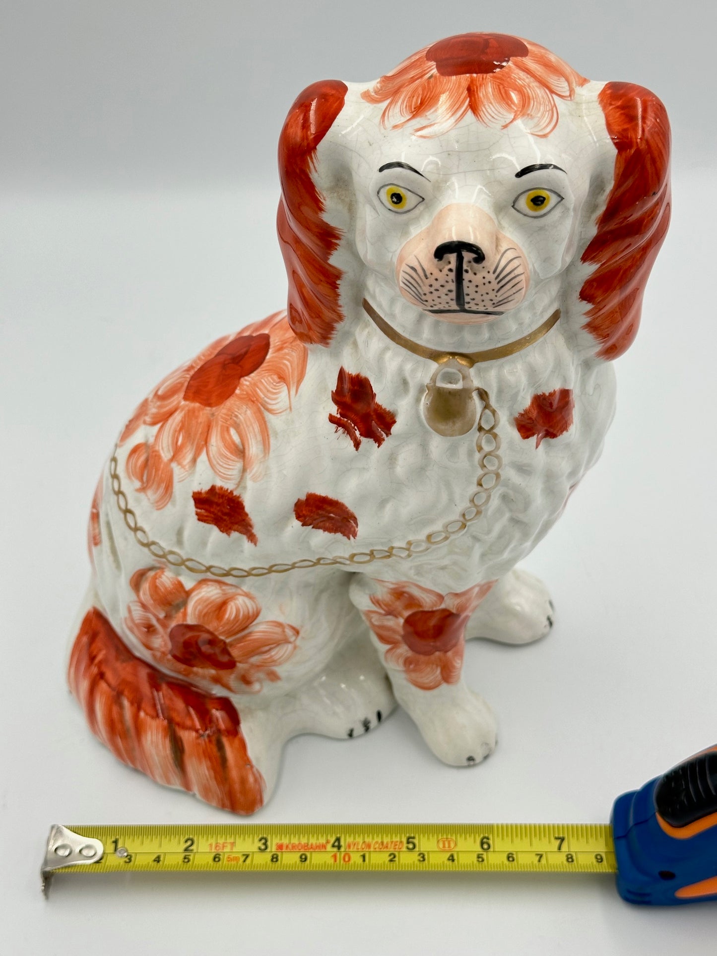 Large Red Staffordshire Dog w/ Separate Leg C. 1890