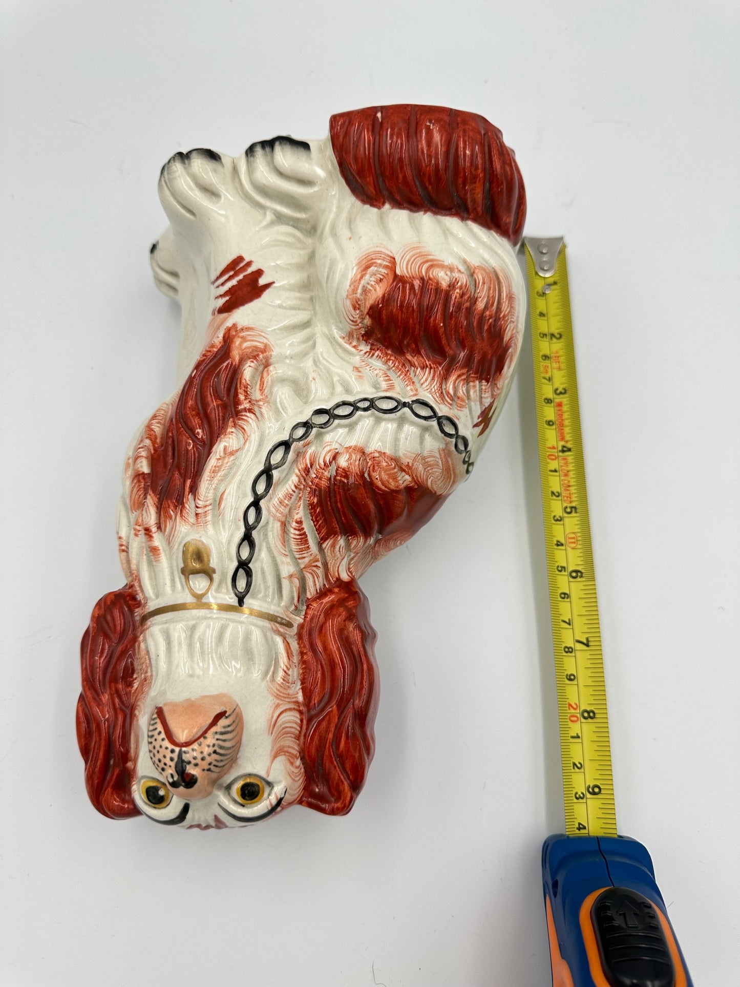 Single Dark Red Staffordshire Dog C. 1860