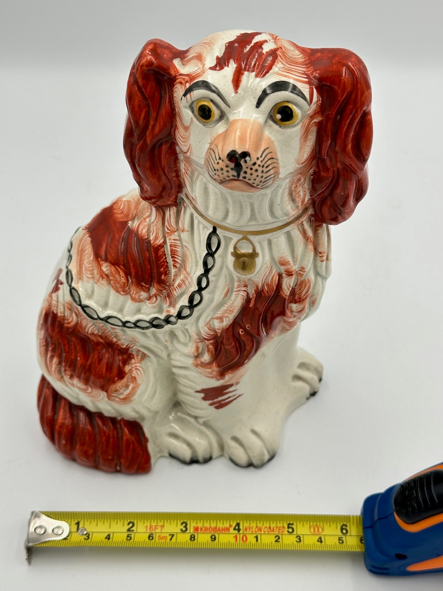 Single Dark Red Staffordshire Dog C. 1860