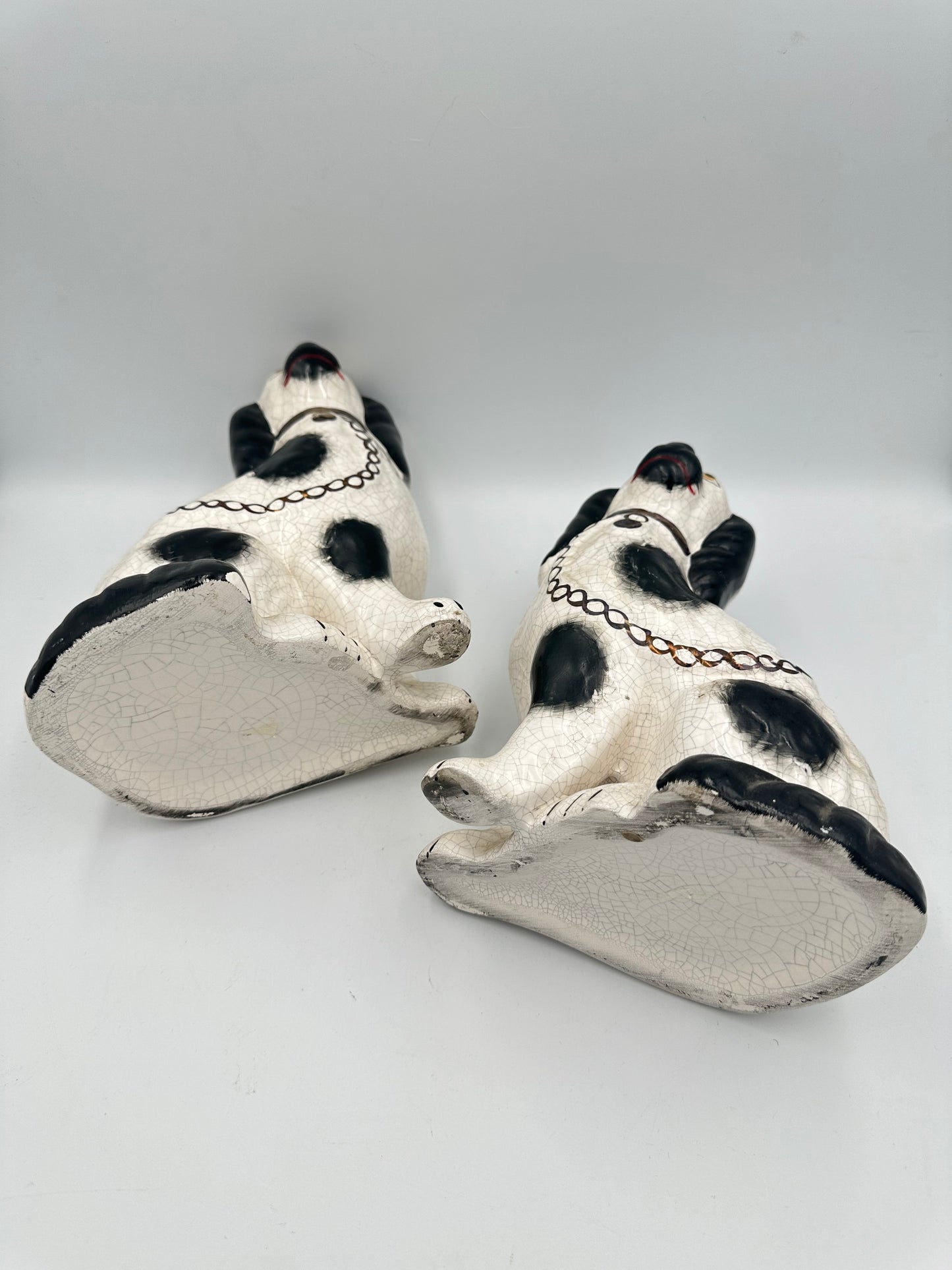 Black & White Staffordshire Spaniels C 1890s