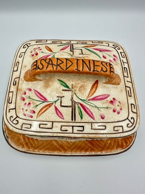 Brownhills Pottery Bamboo Trellis Sardine Dish