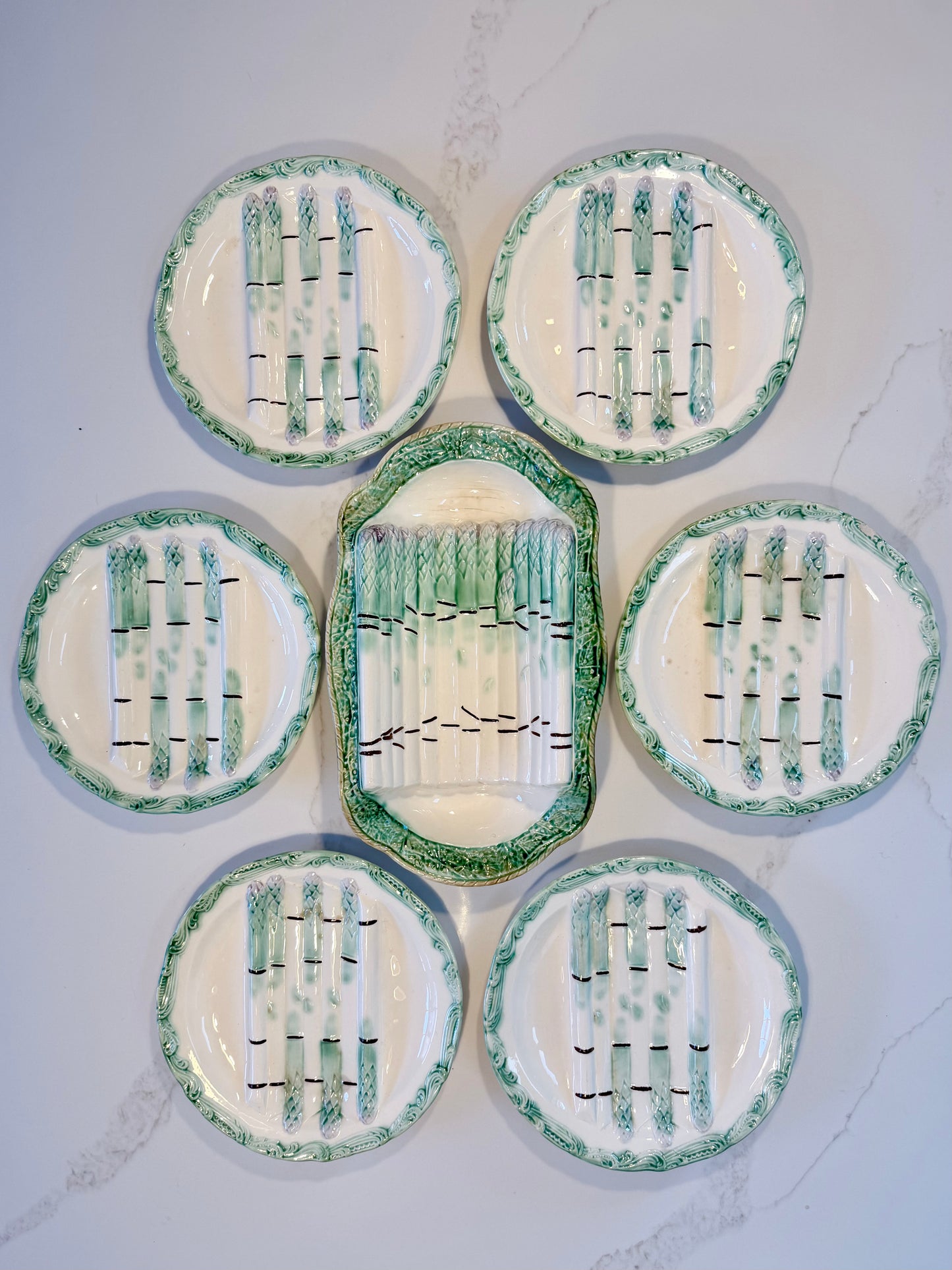 Longchamp Asparagus Plates and Platter