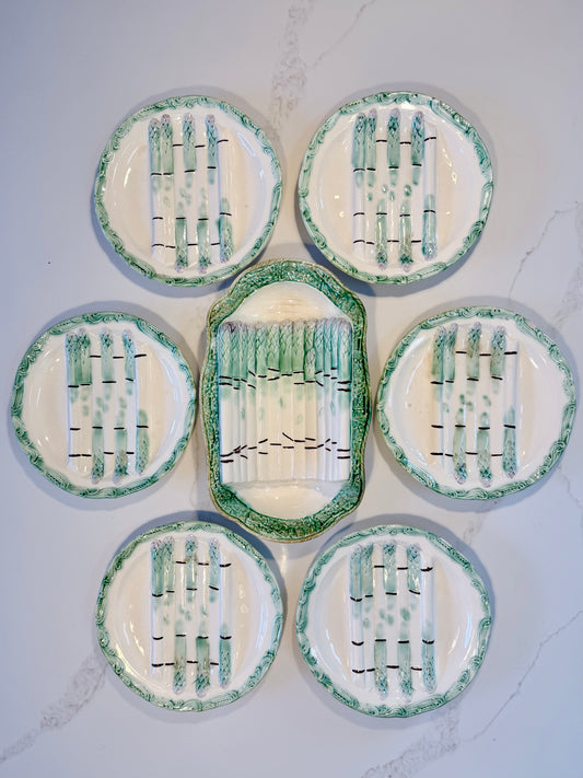Longchamp Asparagus Plates and Platter