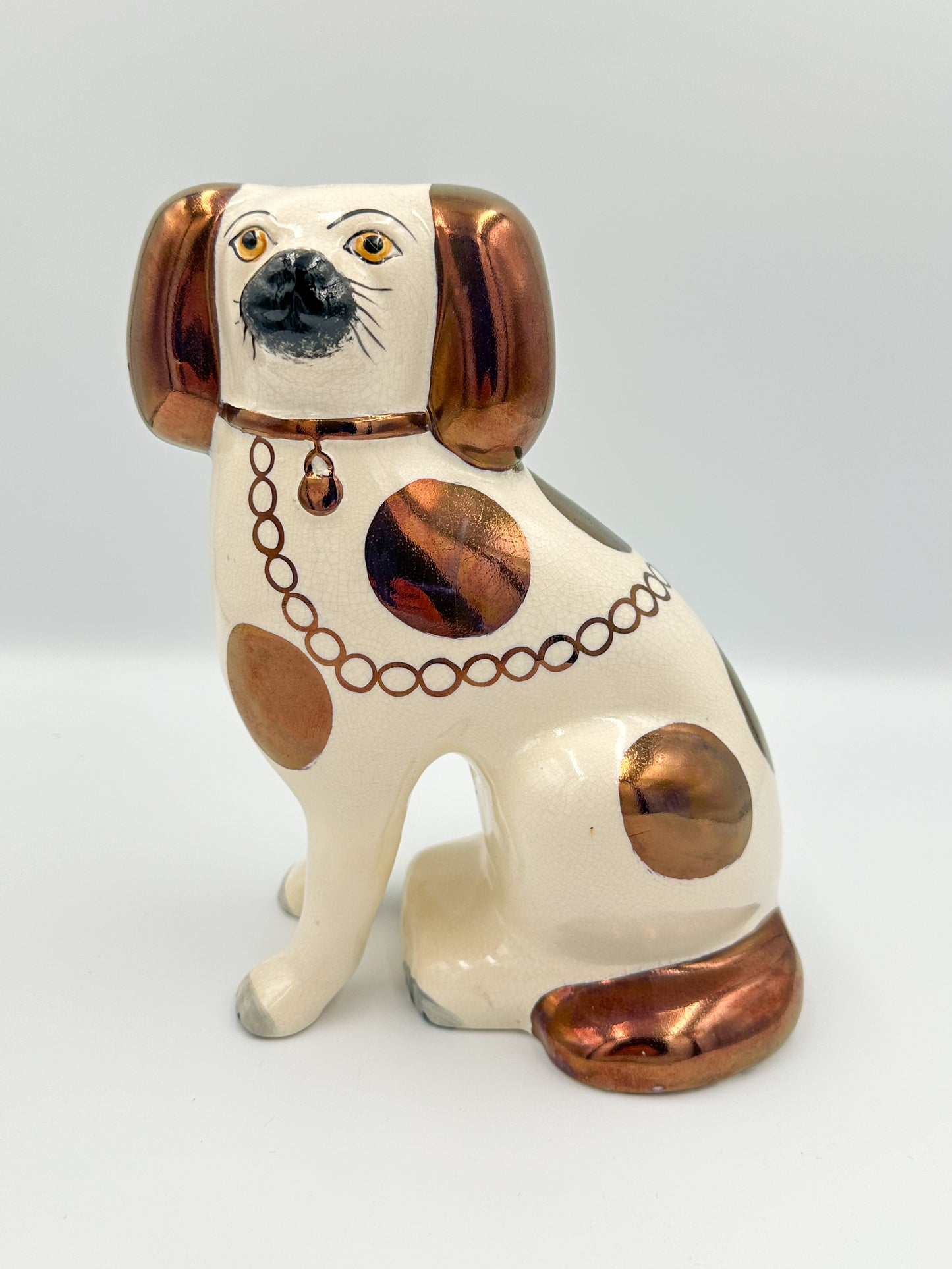 Modern Oldcourt Ware Copper Staffordshire Spaniels