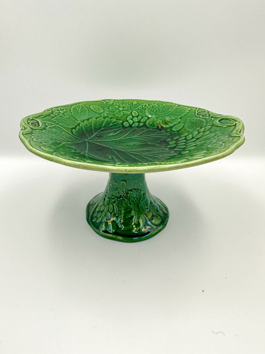 Green Majolica Comport (2)