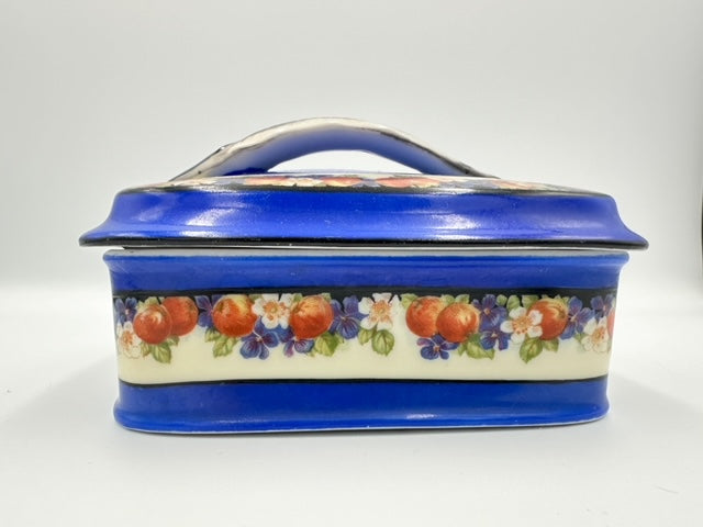 Czechoslovakian Blue Floral Sardine Dish