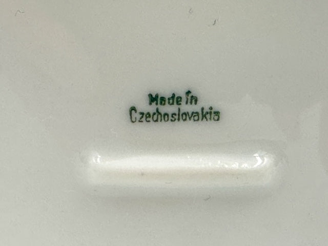 Czechoslovakian Blue Floral Sardine Dish