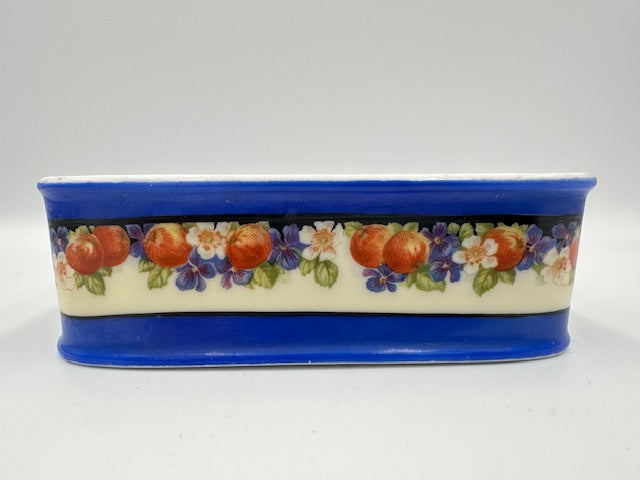 Czechoslovakian Blue Floral Sardine Dish