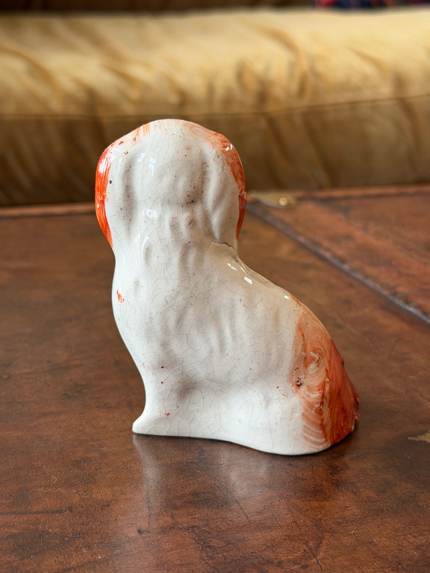 Dainty Miniature Hand-painted Staffordshire Spaniel