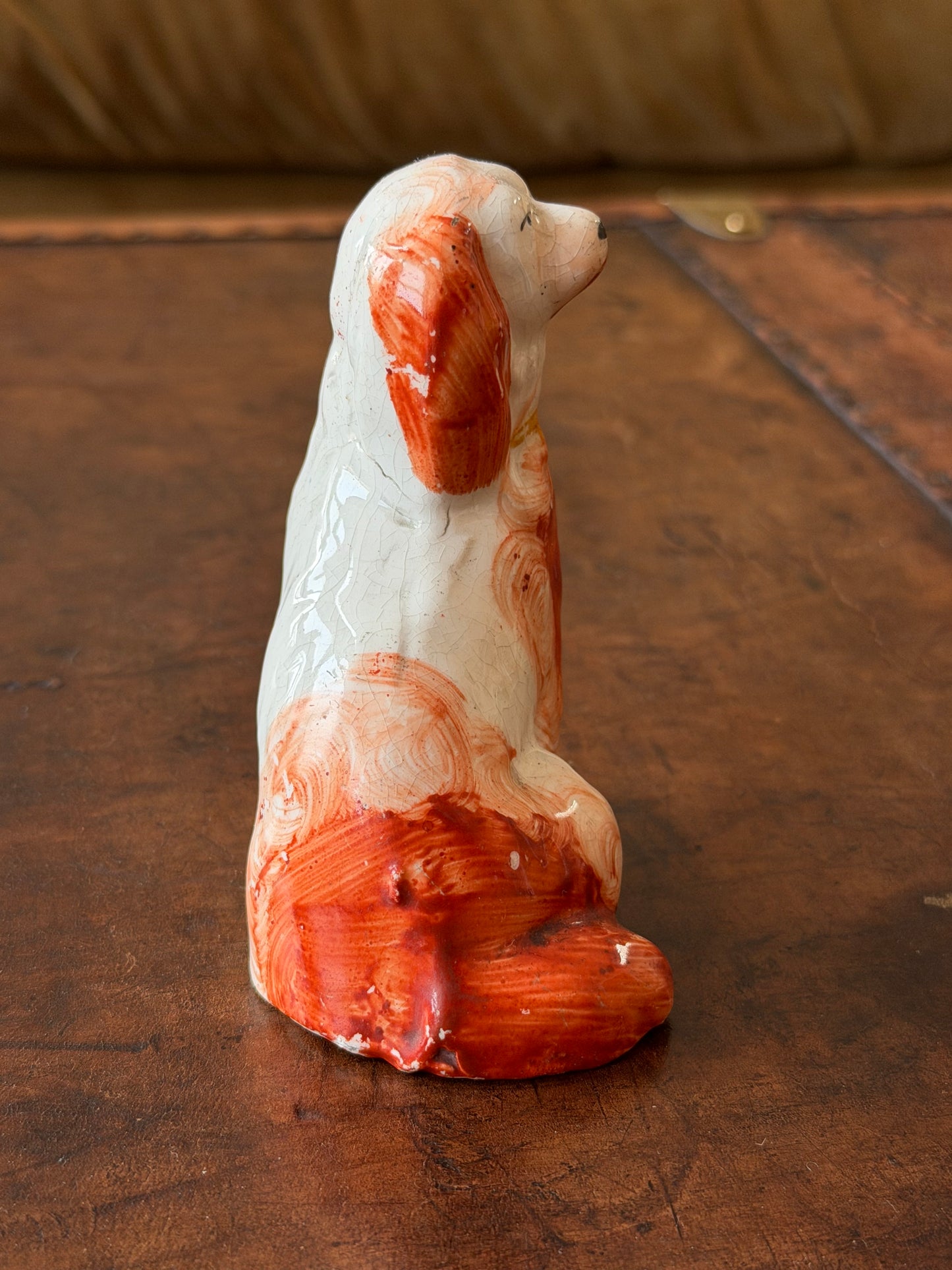 Dainty Miniature Hand-painted Staffordshire Spaniel