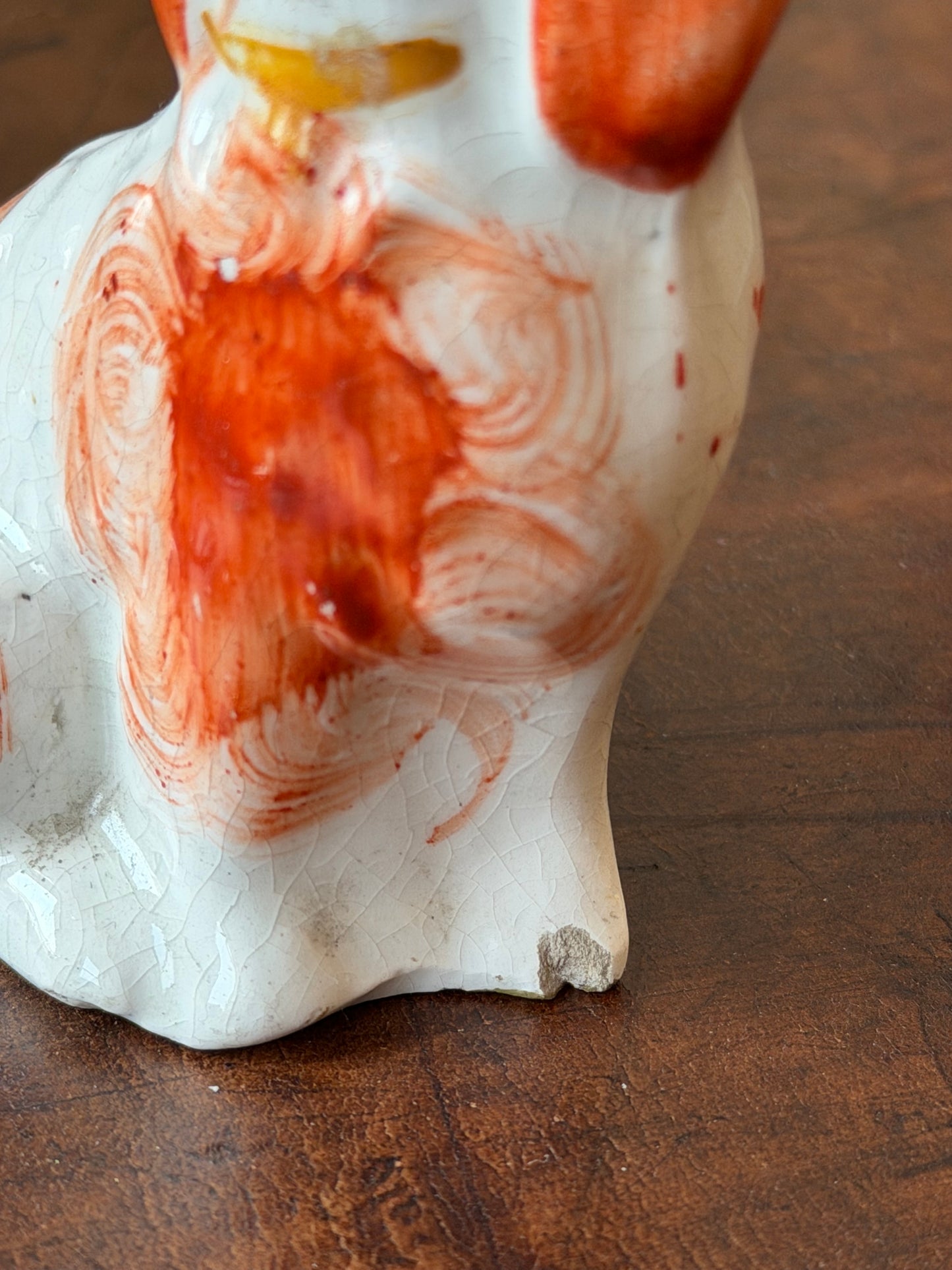 Dainty Miniature Hand-painted Staffordshire Spaniel