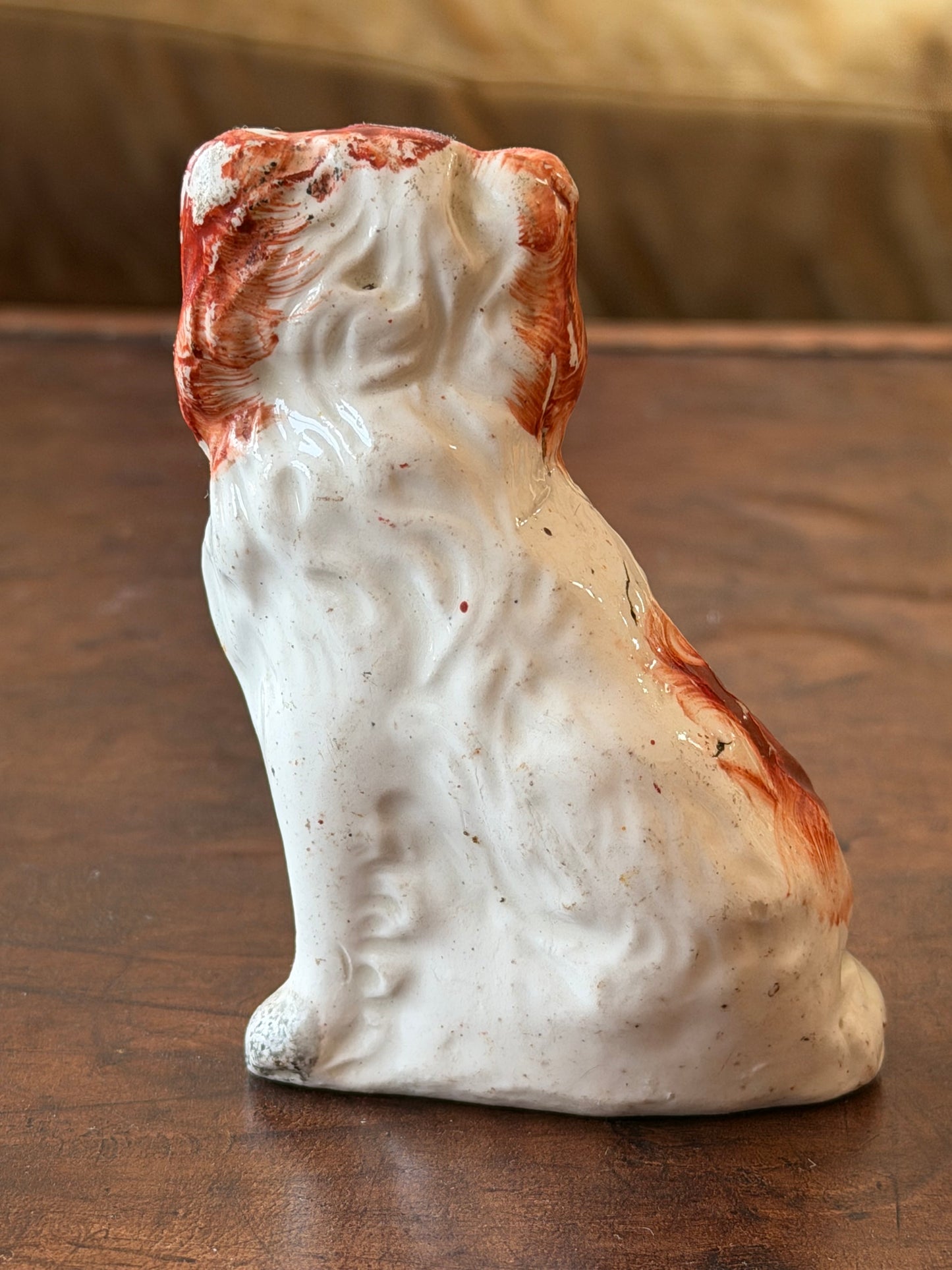 Detailed Miniature Staffordshire Spaniel Figurine