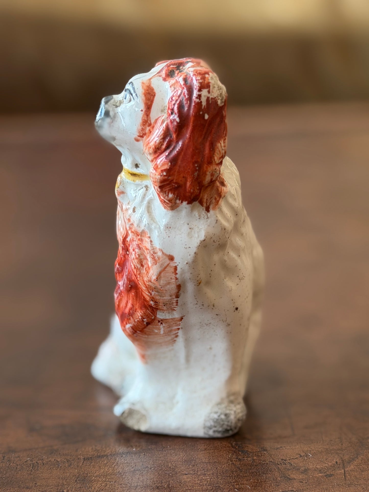 Detailed Miniature Staffordshire Spaniel Figurine