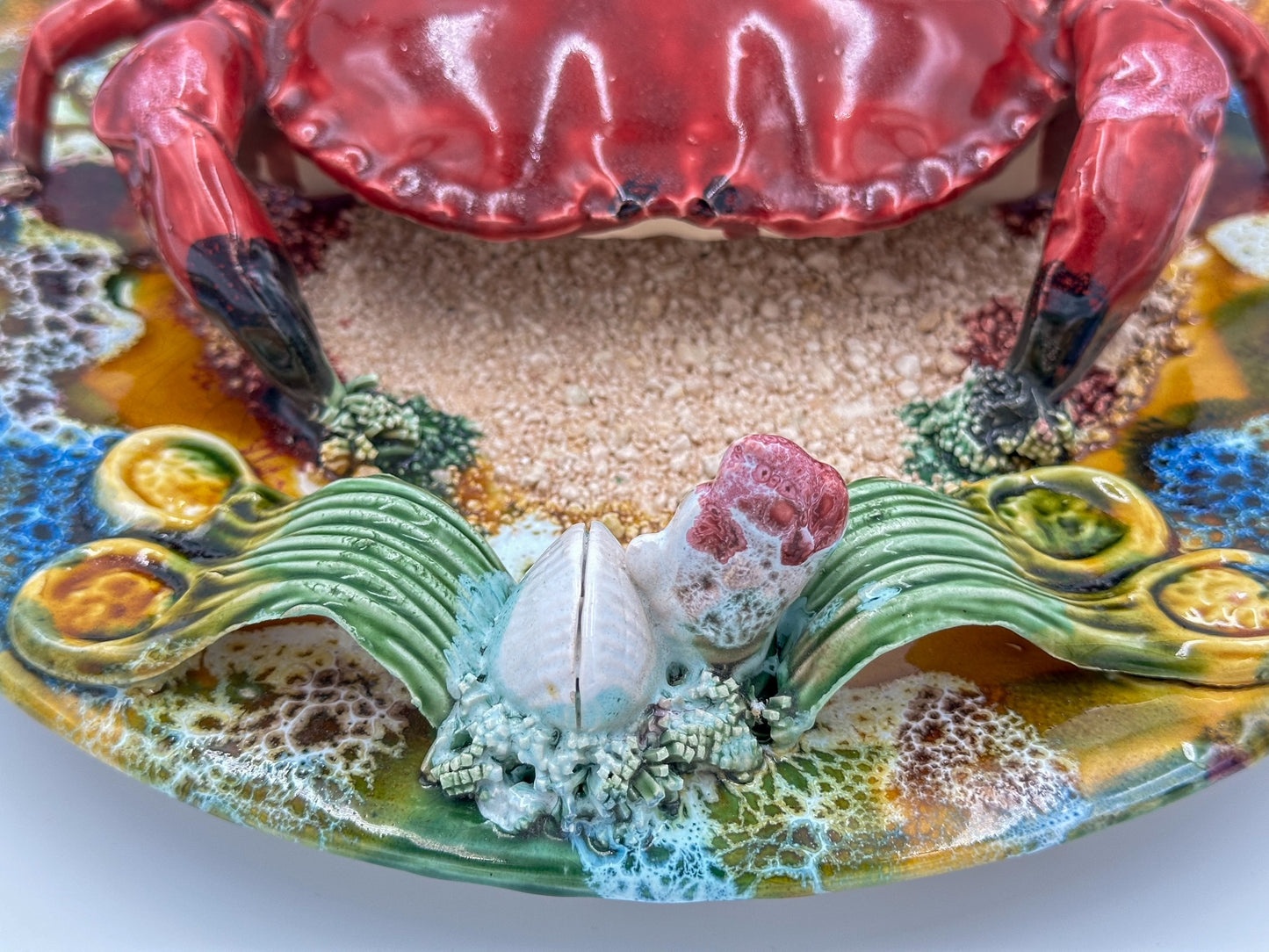 Portuguese Crab Majolica Display Plate