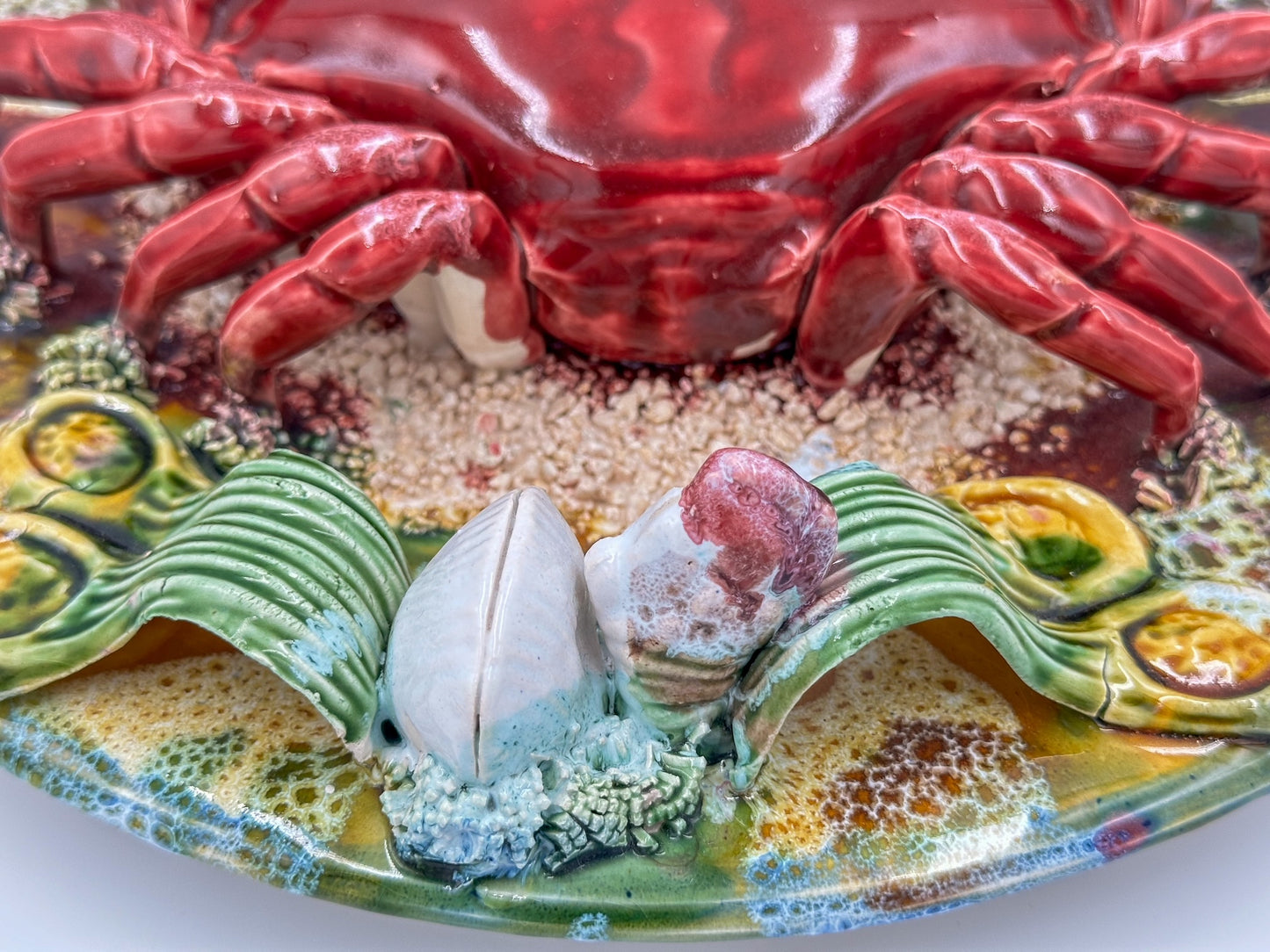 Portuguese Crab Majolica Display Plate