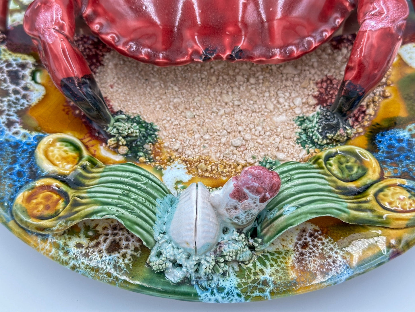 Portuguese Crab Majolica Display Plate