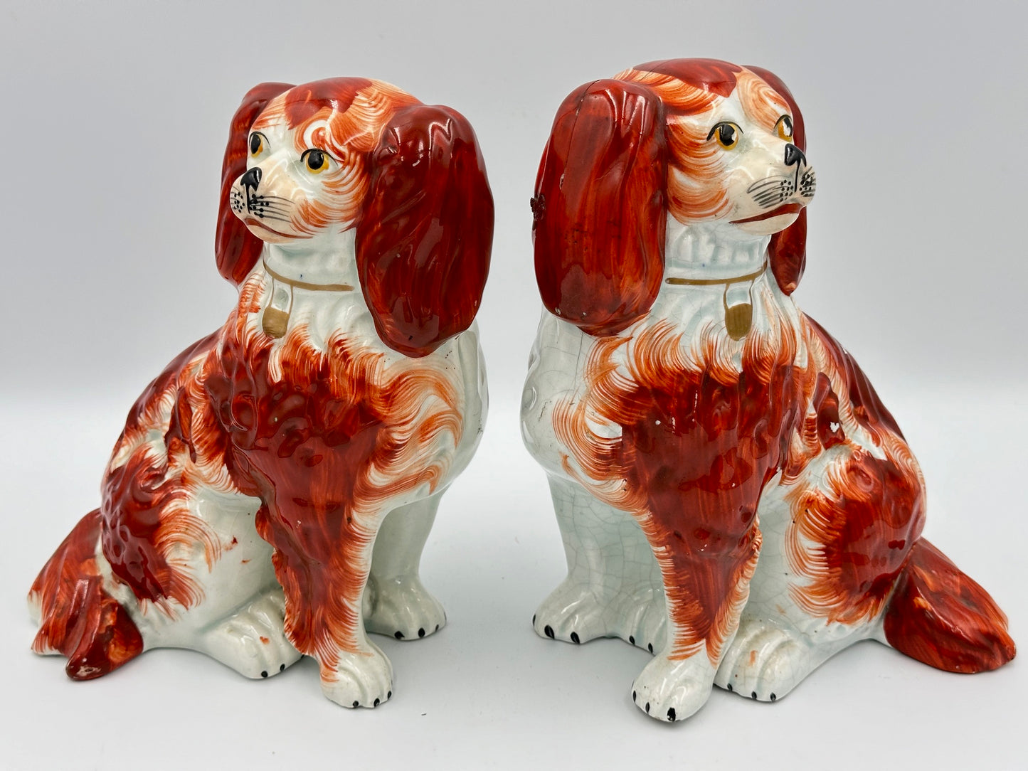 Pair of Red Staffordshire Spaniels