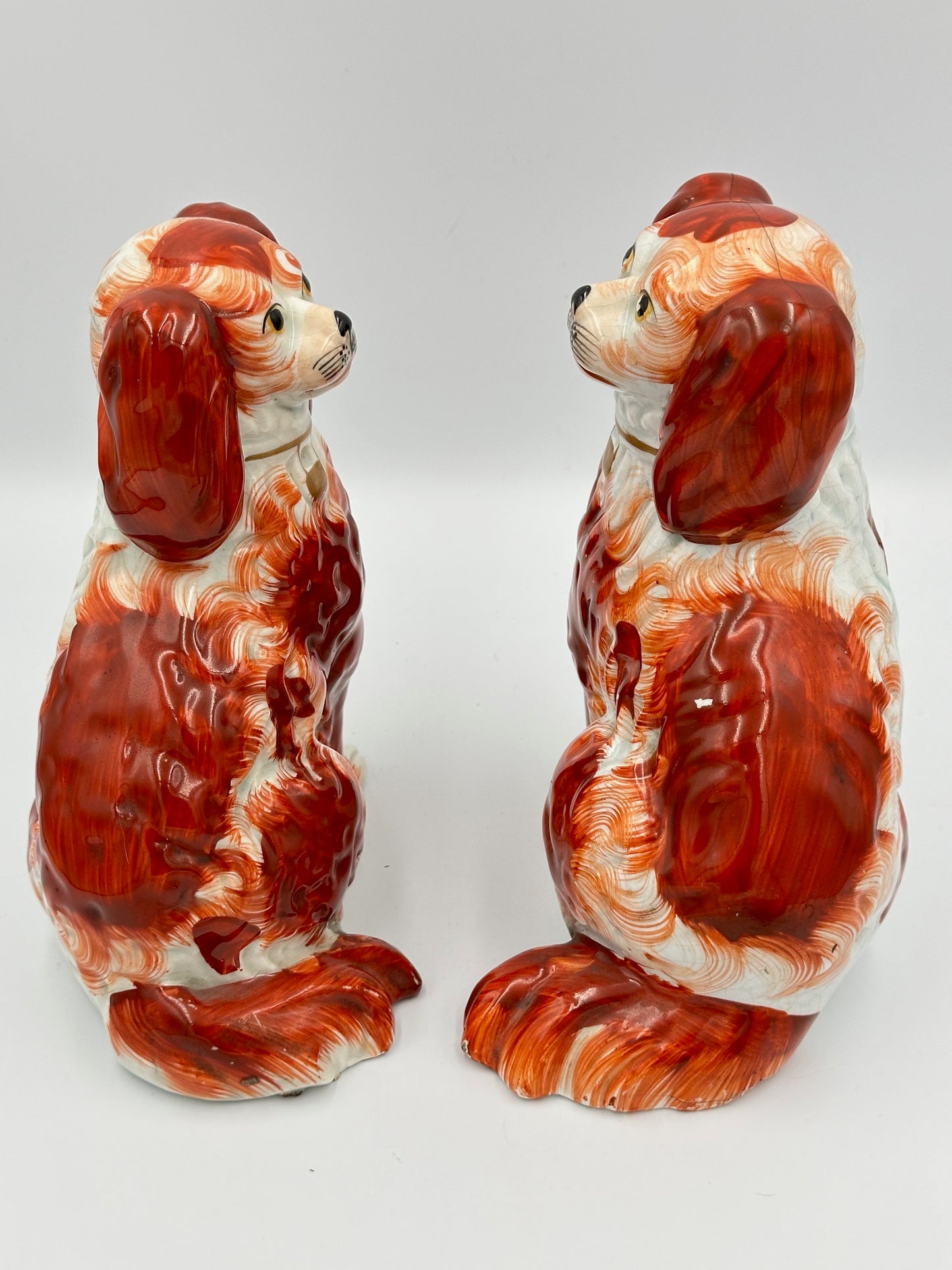 Pair of Red Staffordshire Spaniels