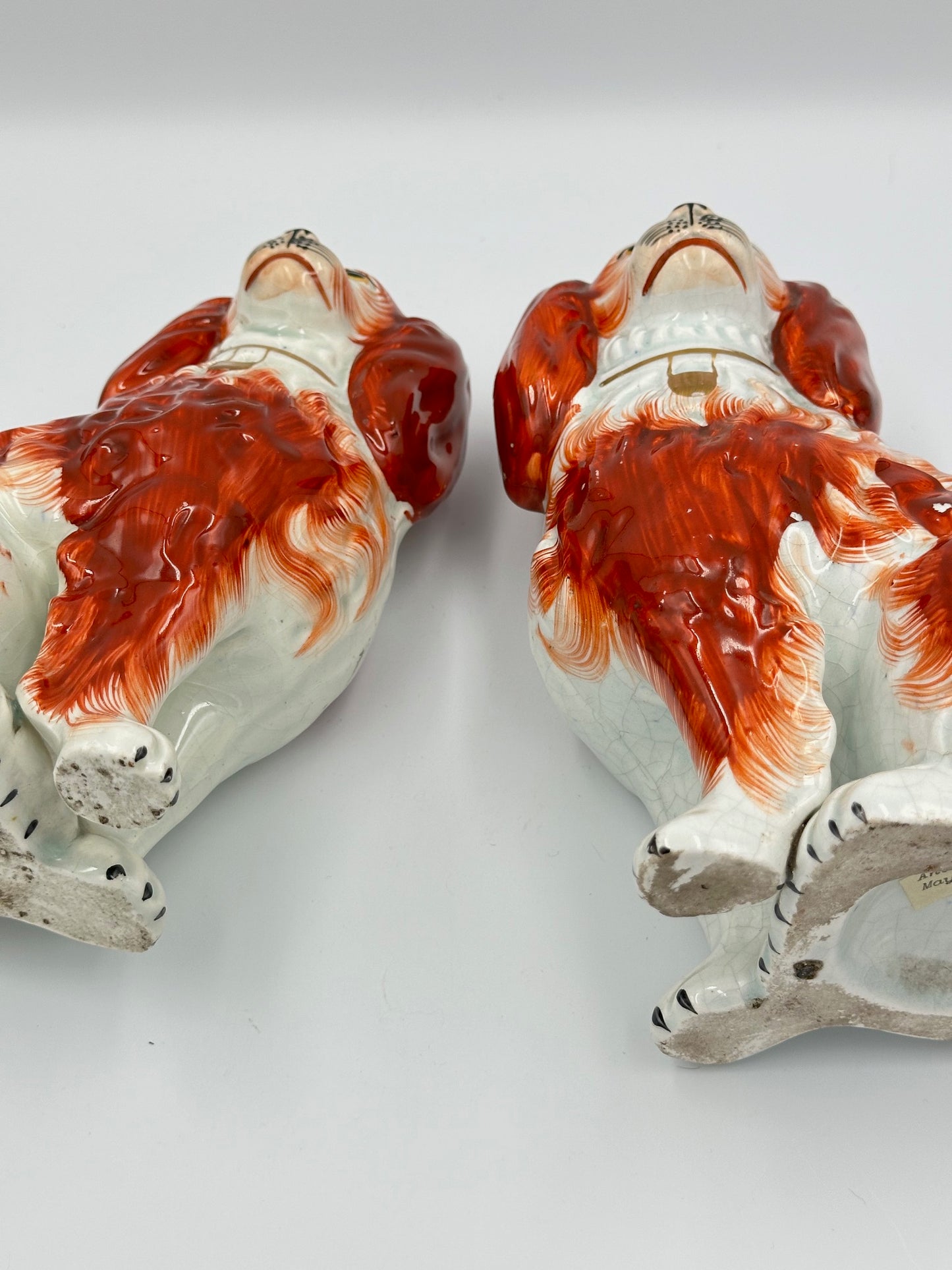 Pair of Red Staffordshire Spaniels