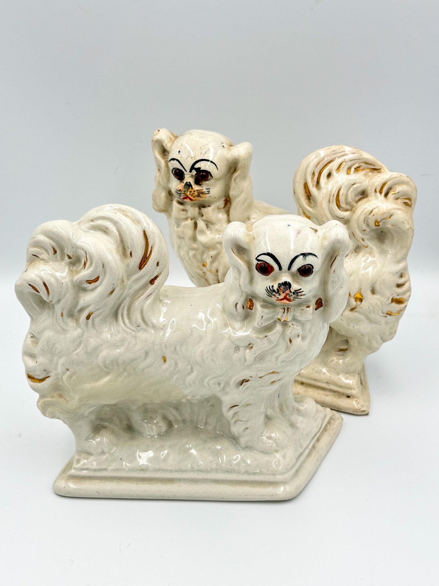 Pair of Staffordshire Pekingese