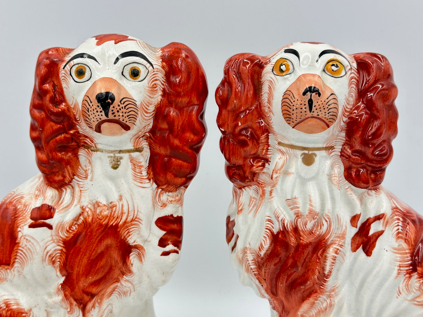 Pair Red Staffordshire Spaniels