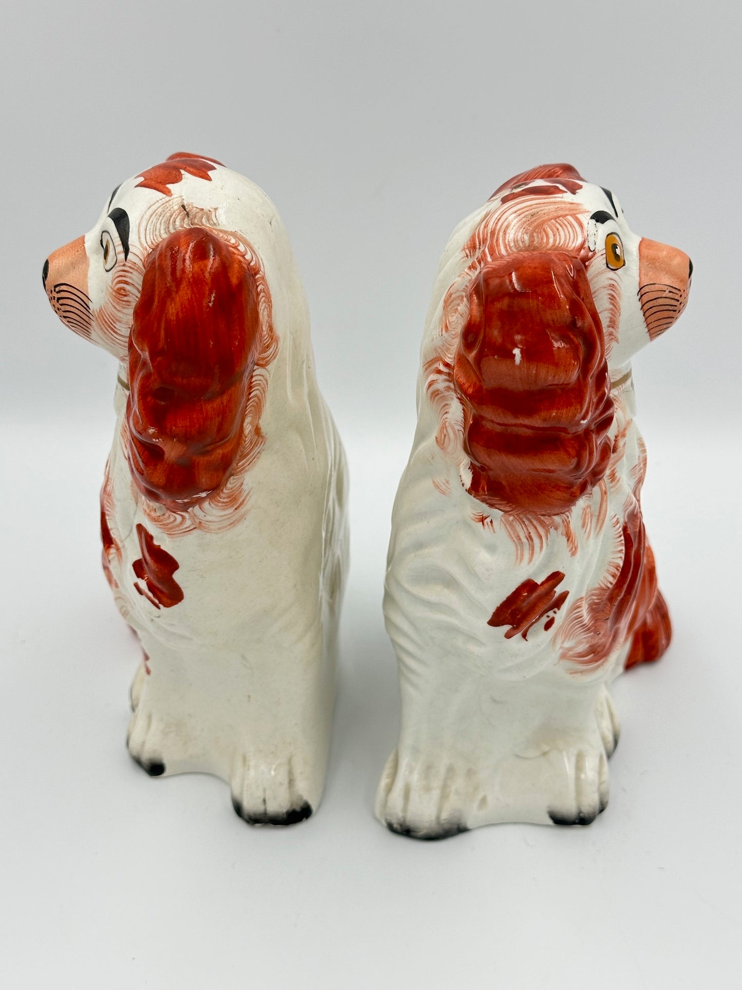 Pair Red Staffordshire Spaniels