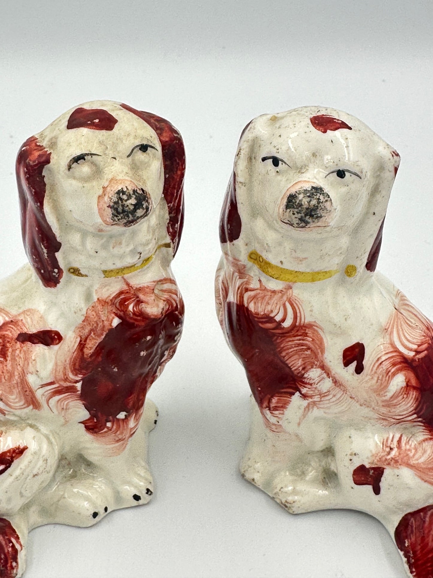 Miniature Pair Red Staffordshire Spaniels