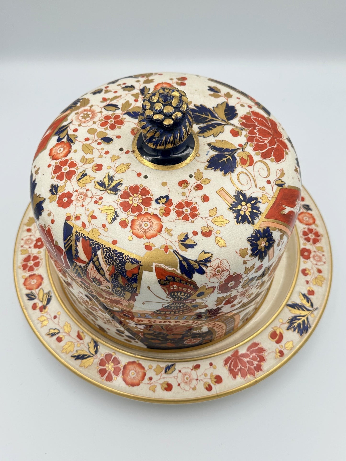 Ridgway Old Derby Imari Cheesedome