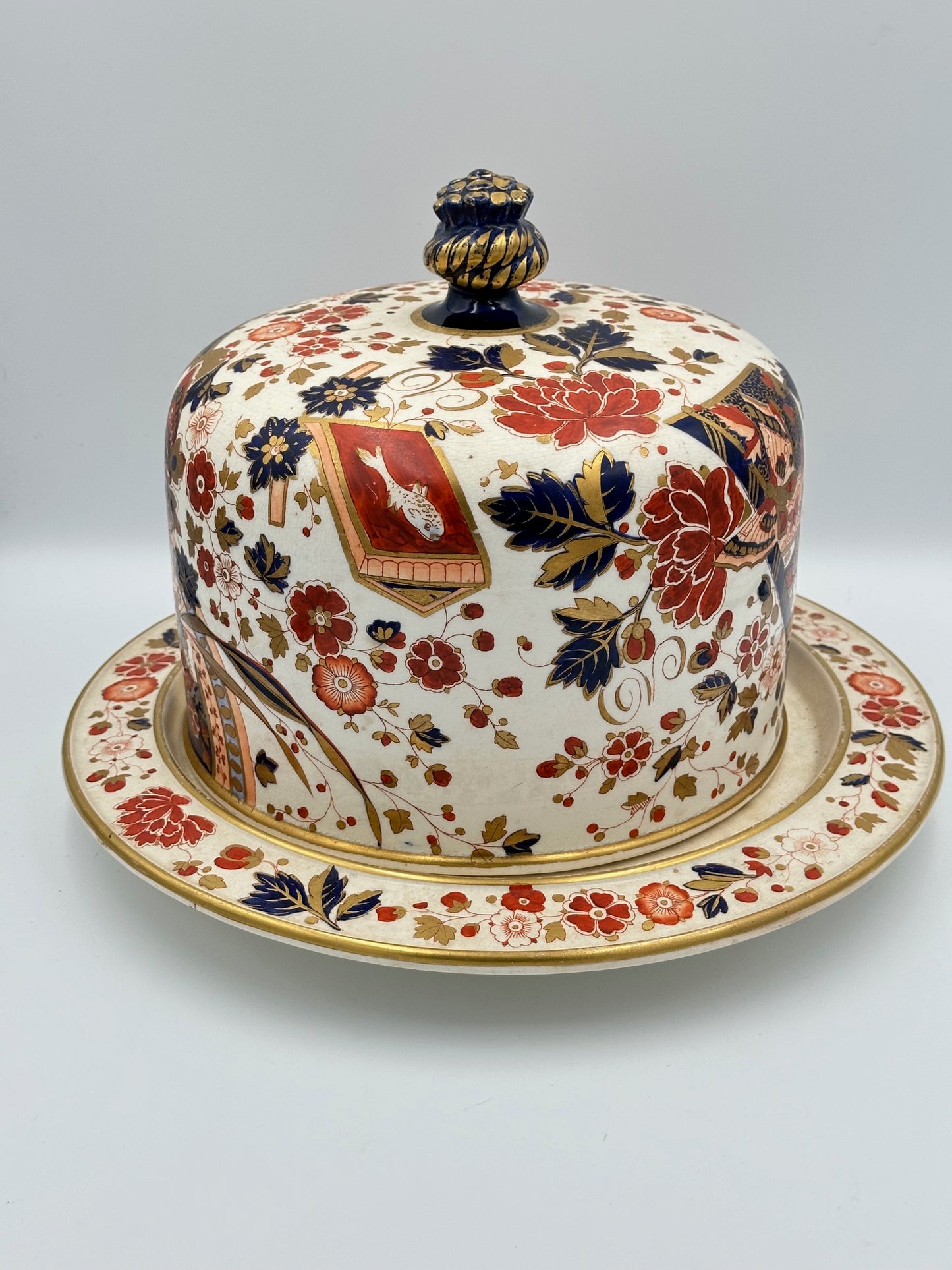 Ridgway Old Derby Imari Cheesedome