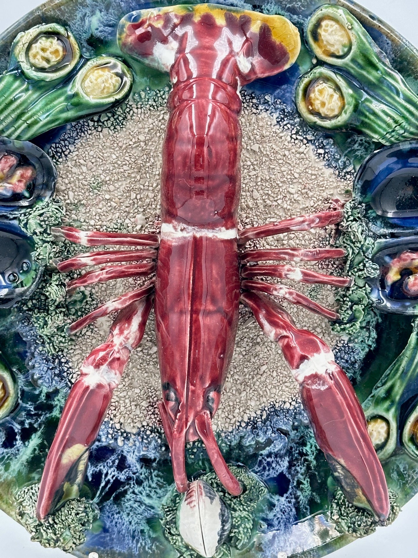 Large Lobster Majolica Plate