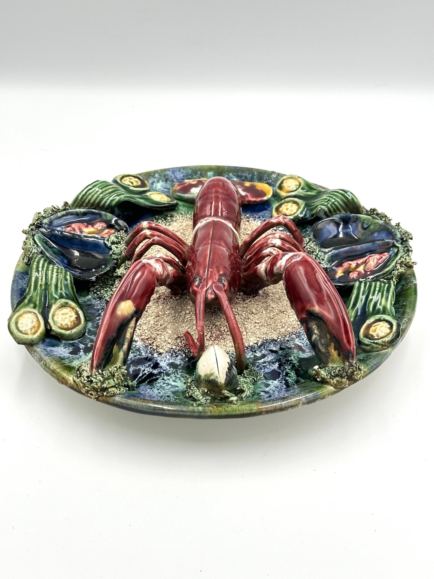 Large Lobster Majolica Plate