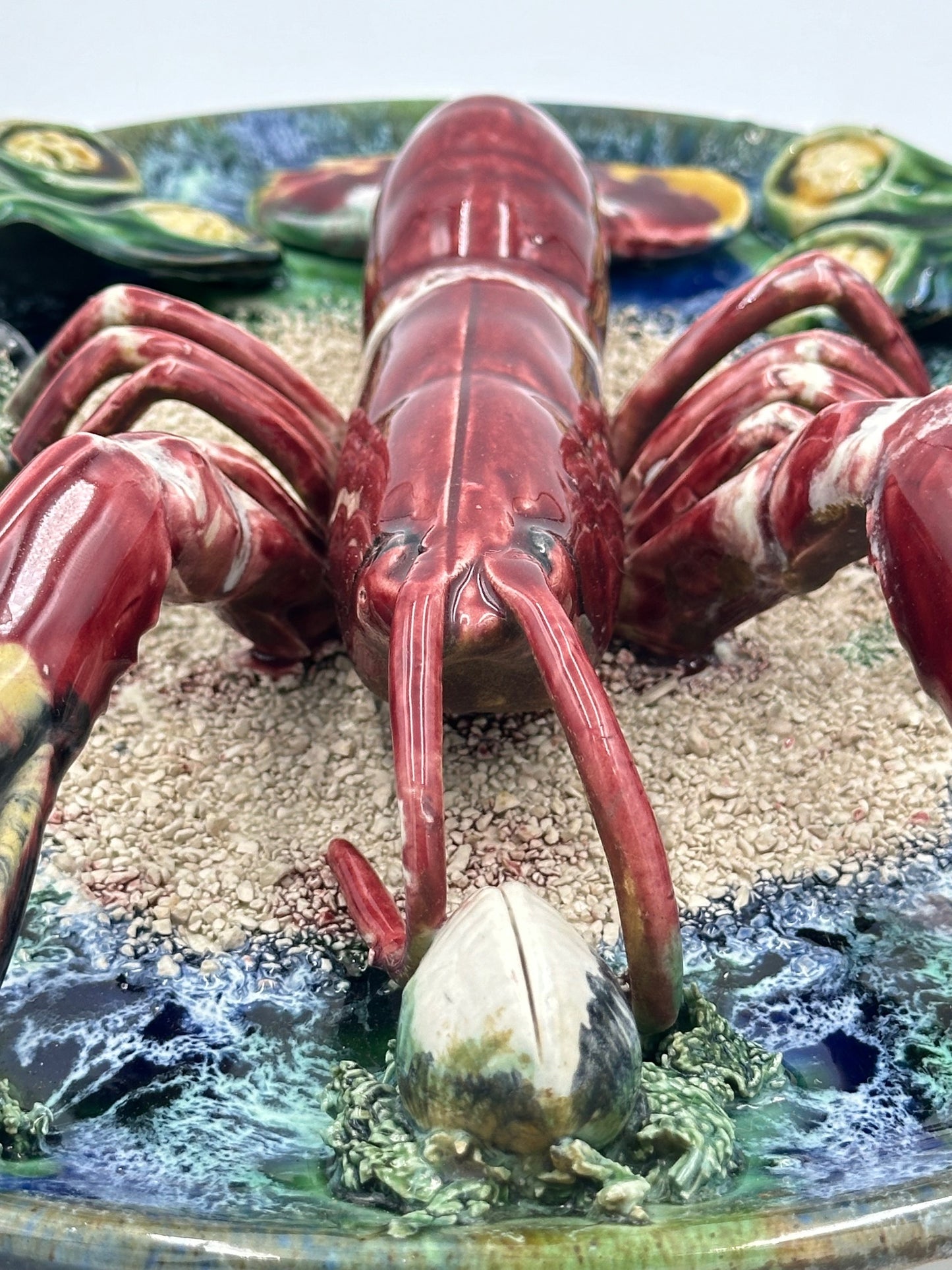 Large Lobster Majolica Plate