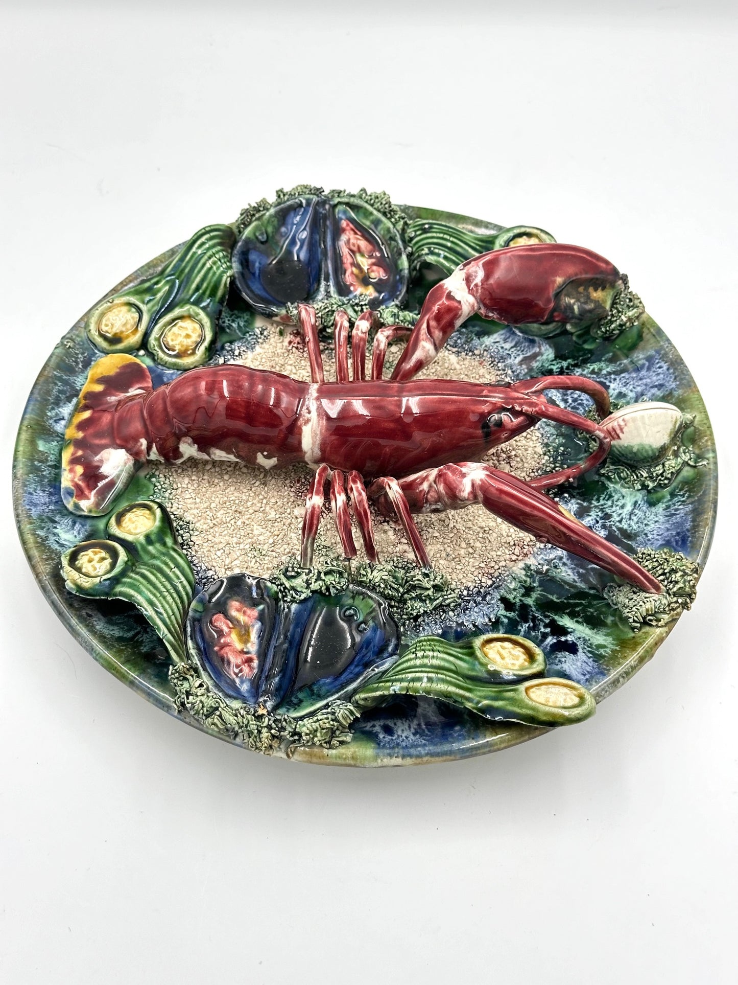 Large Lobster Majolica Plate